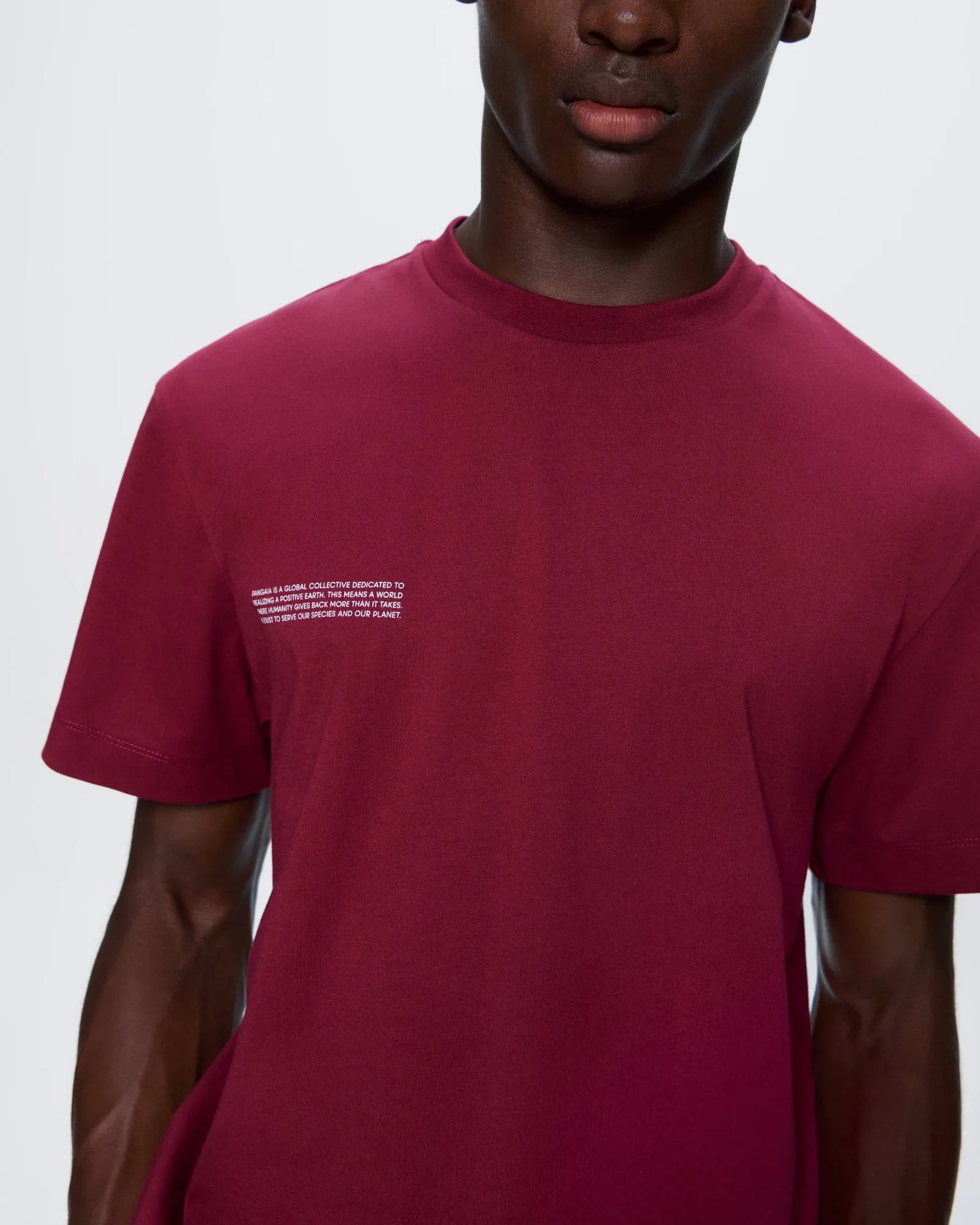 Mens 365 Midweight T-Shirt—Milkyway Maroon sold by Pangaia product image thumbnail 4