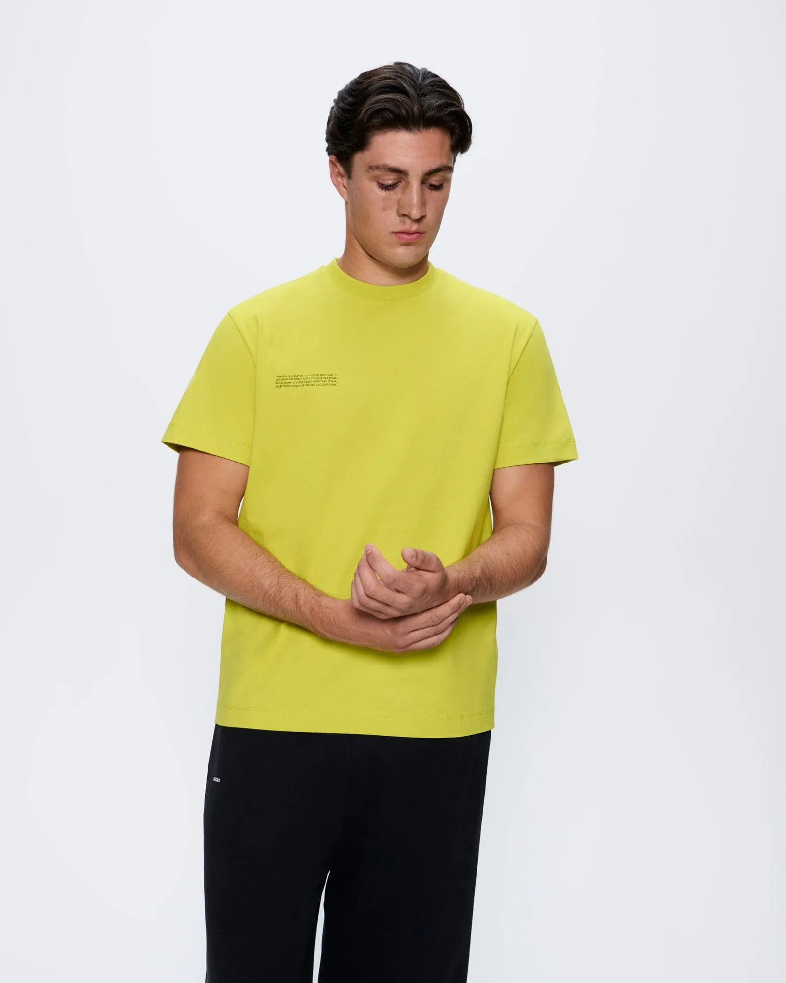 Mens 365 Midweight T-Shirt—Auroral Olive sold by Pangaia product image thumbnail 3
