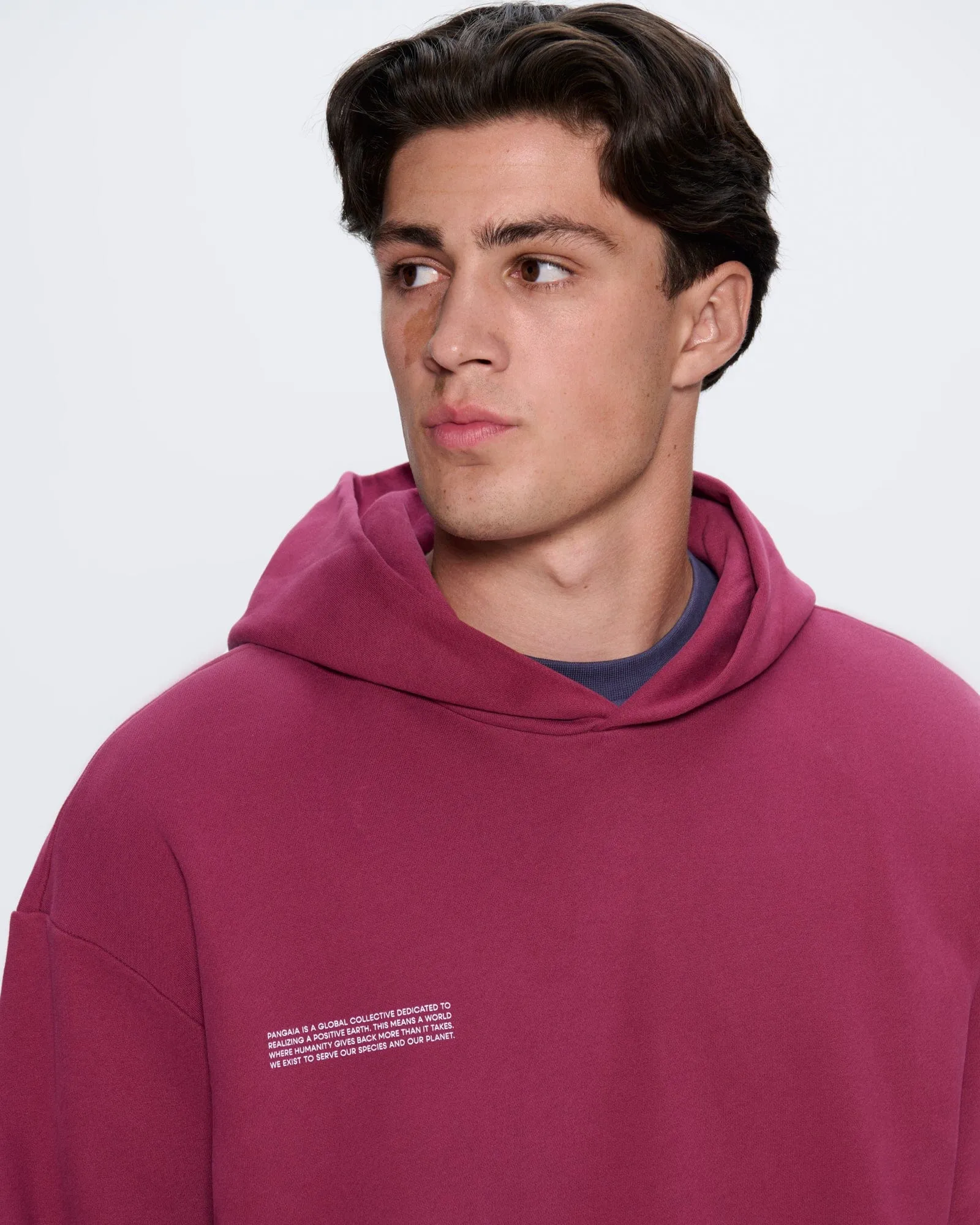 Mens 365 Midweight Hoodie—Milkyway Maroon sold by Pangaia product image thumbnail 4