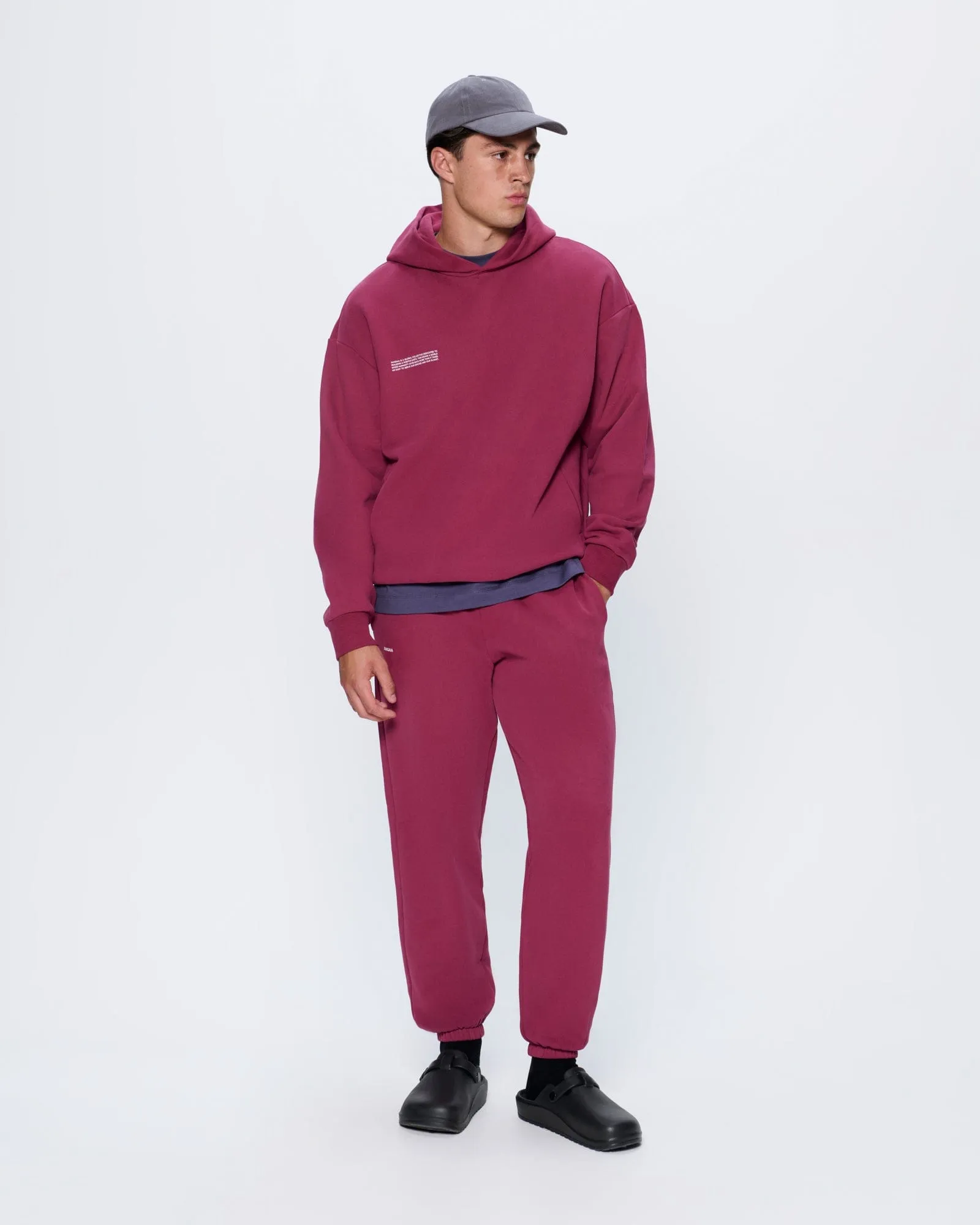Mens 365 Midweight Hoodie—Milkyway Maroon sold by Pangaia product image thumbnail 3