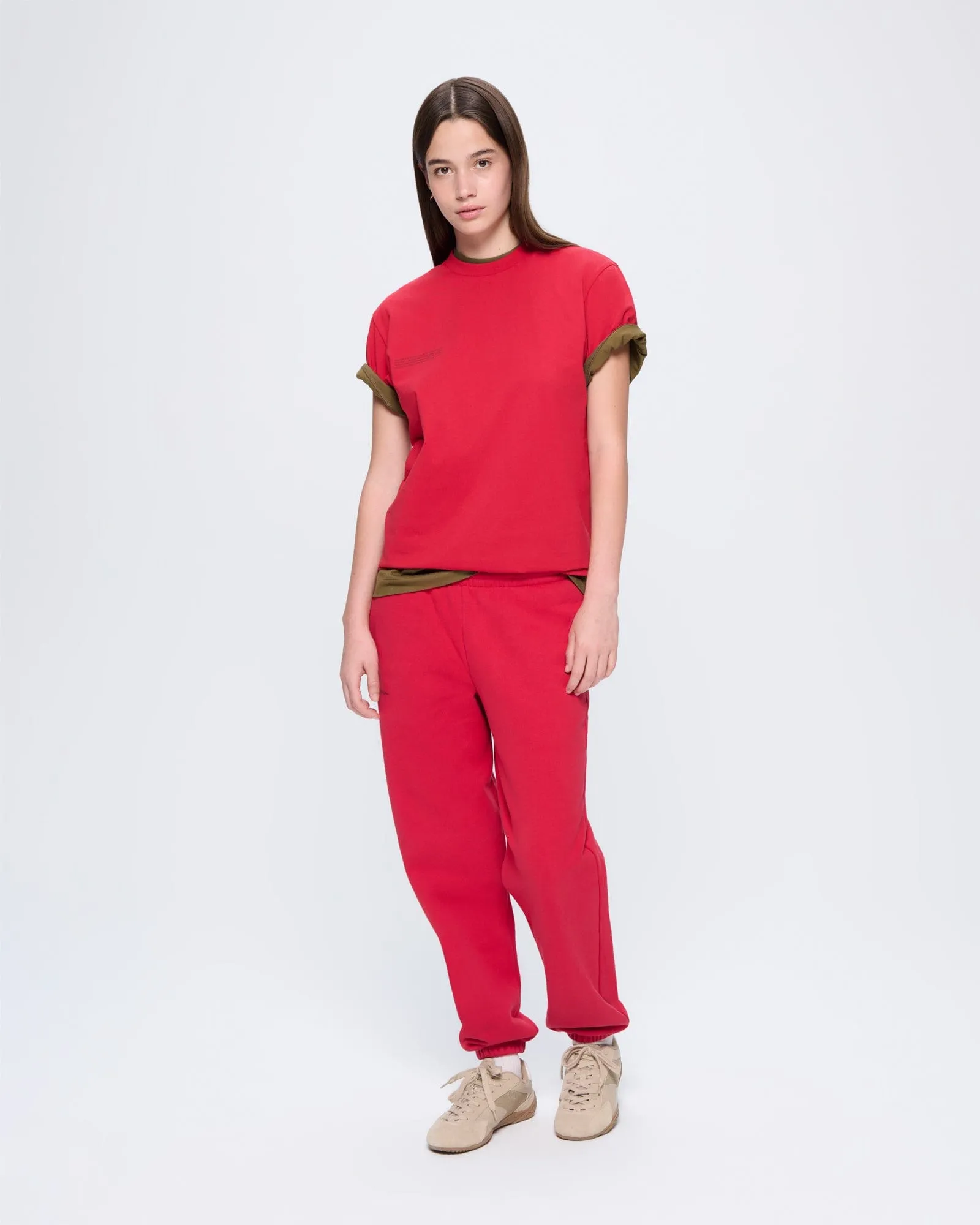 Womens 365 Midweight T-shirt—Goji Red sold by Pangaia product image thumbnail 3