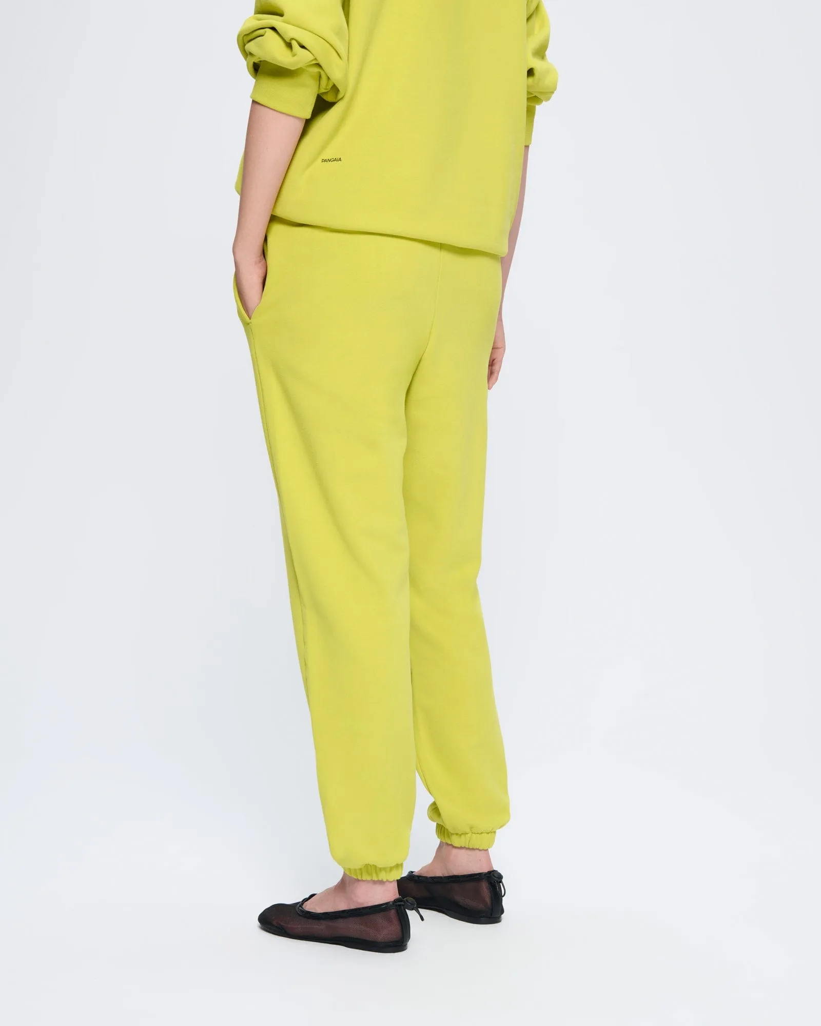 Womens 365 Midweight Track Pants—Auroral Olive sold by Pangaia product image thumbnail 3