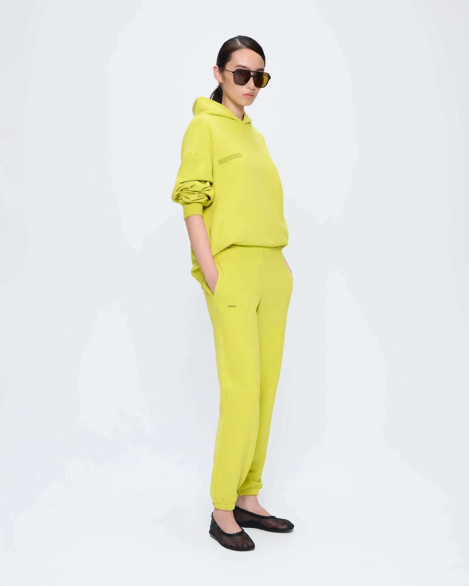 Womens 365 Midweight Track Pants—Auroral Olive sold by Pangaia product image thumbnail 5