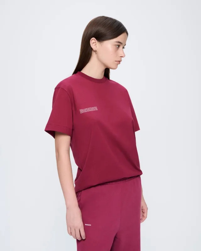 Womens 365 Midweight T-Shirt—Milkyway Maroon sold by Pangaia