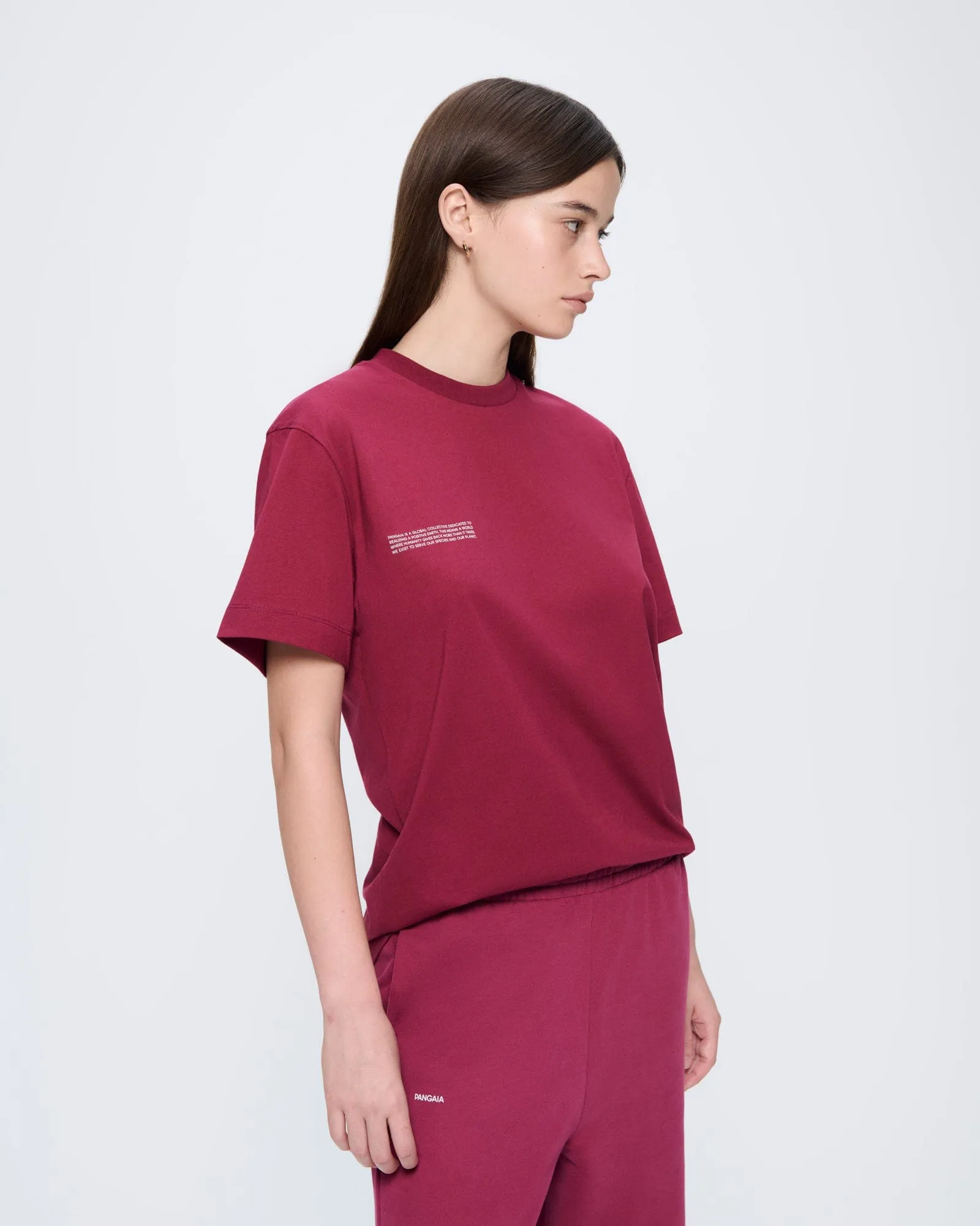 Womens 365 Midweight T-Shirt—Milkyway Maroon sold by Pangaia