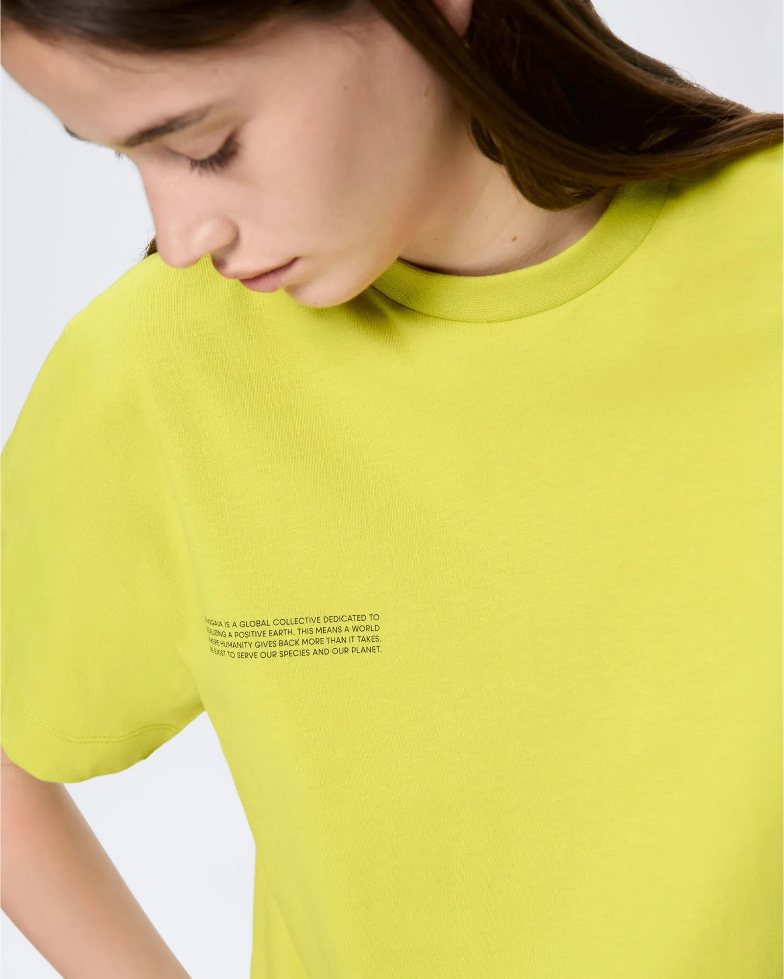 Womens 365 Midweight T-Shirt—Auroral Olive sold by Pangaia product image thumbnail 3