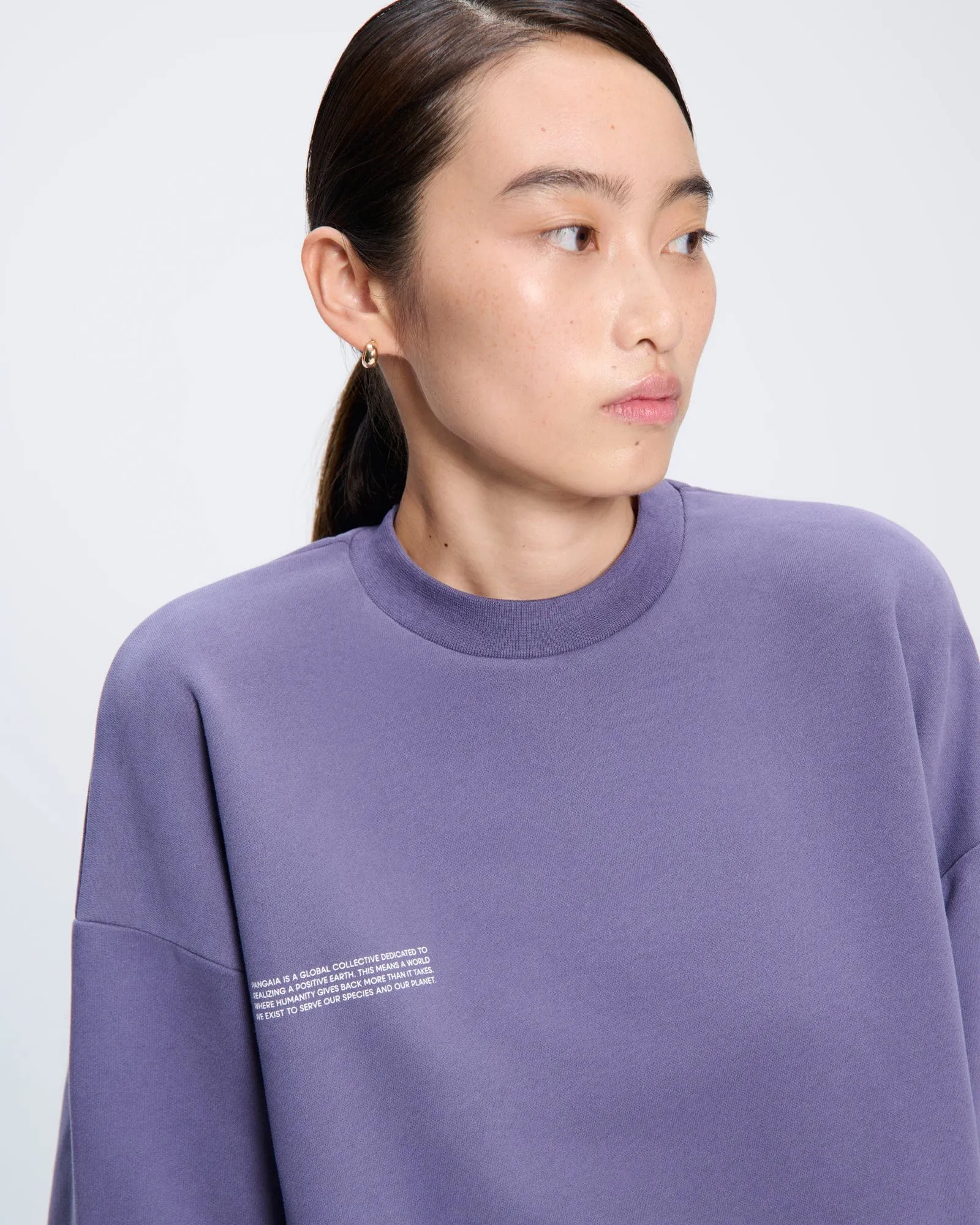 Womens 365 Midweight Sweatshirt—Slate Blue sold by Pangaia product image thumbnail 4