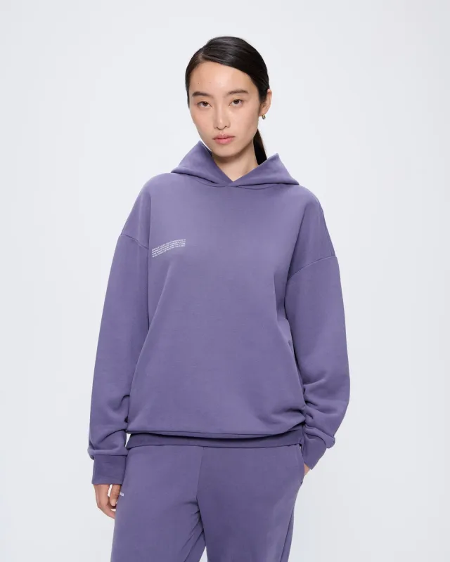 Womens 365 Midweight Hoodie—Slate Blue sold by Pangaia