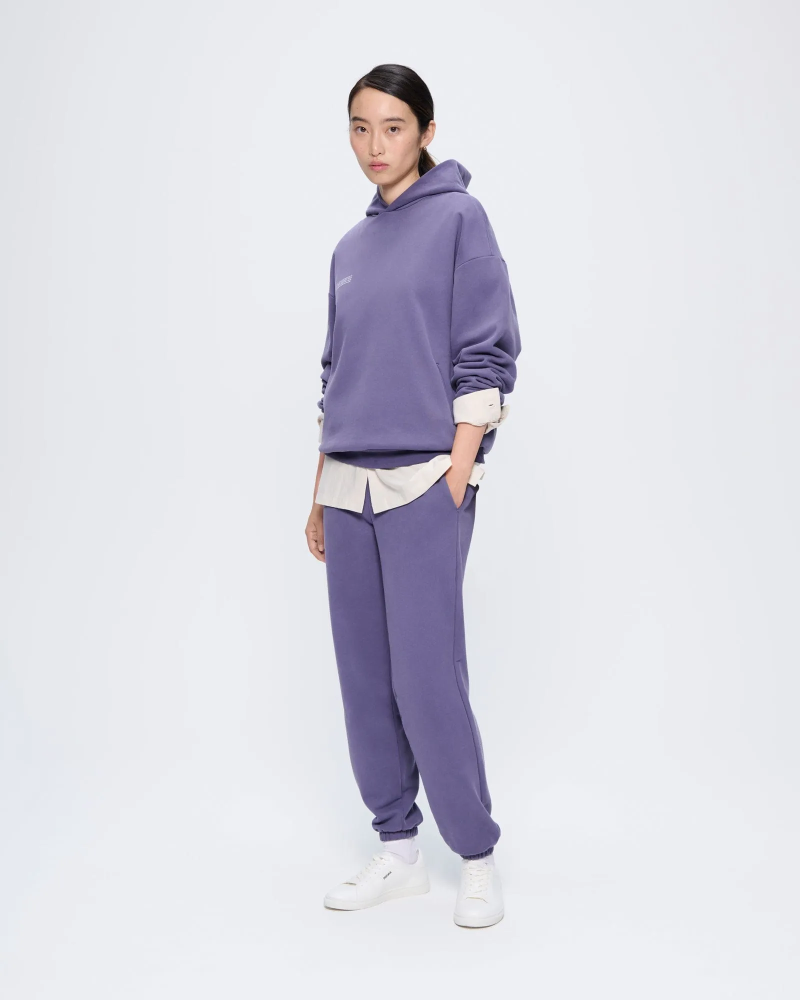 Womens 365 Midweight Hoodie—Slate Blue sold by Pangaia product image thumbnail 3