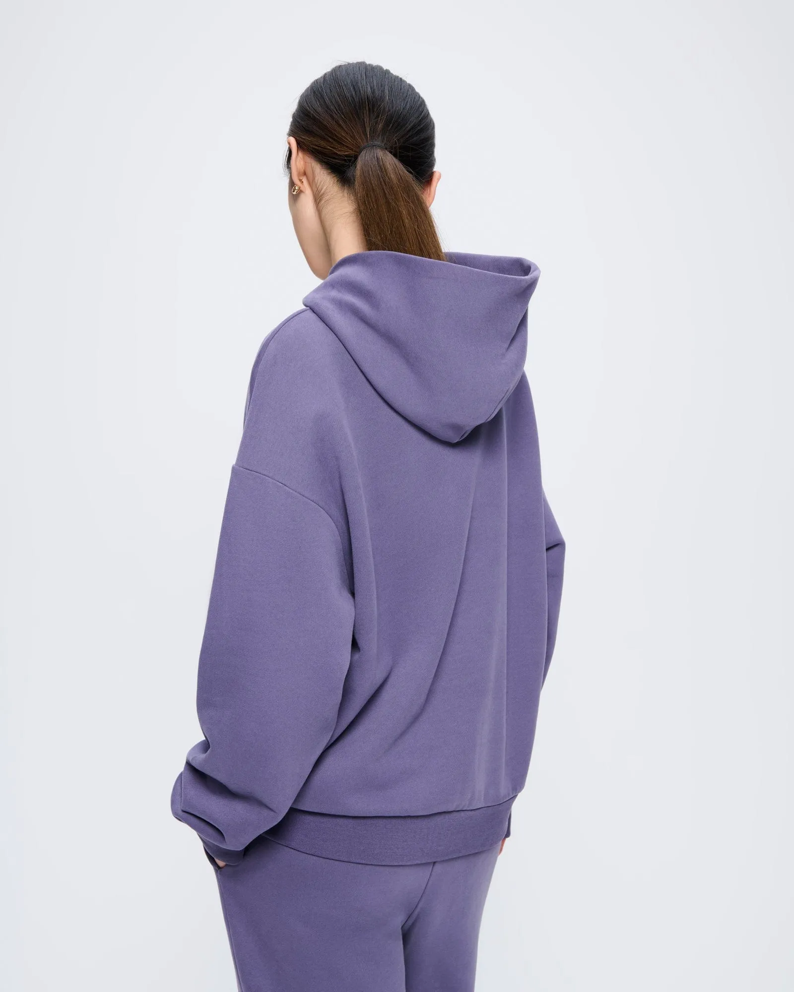 Womens 365 Midweight Hoodie—Slate Blue sold by Pangaia product image thumbnail 4