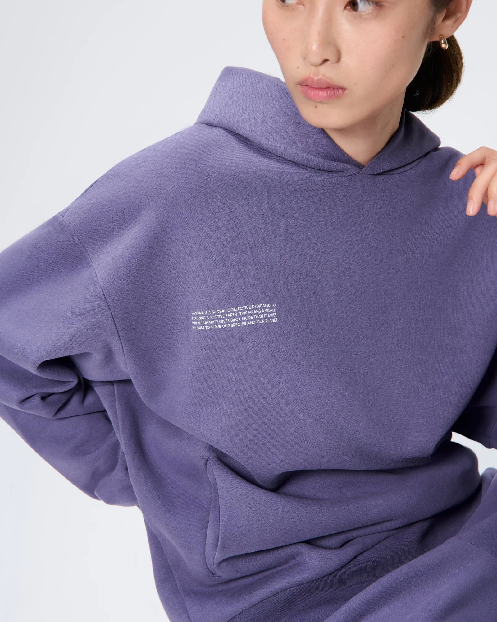 Womens 365 Midweight Hoodie—Slate Blue sold by Pangaia product image thumbnail 5