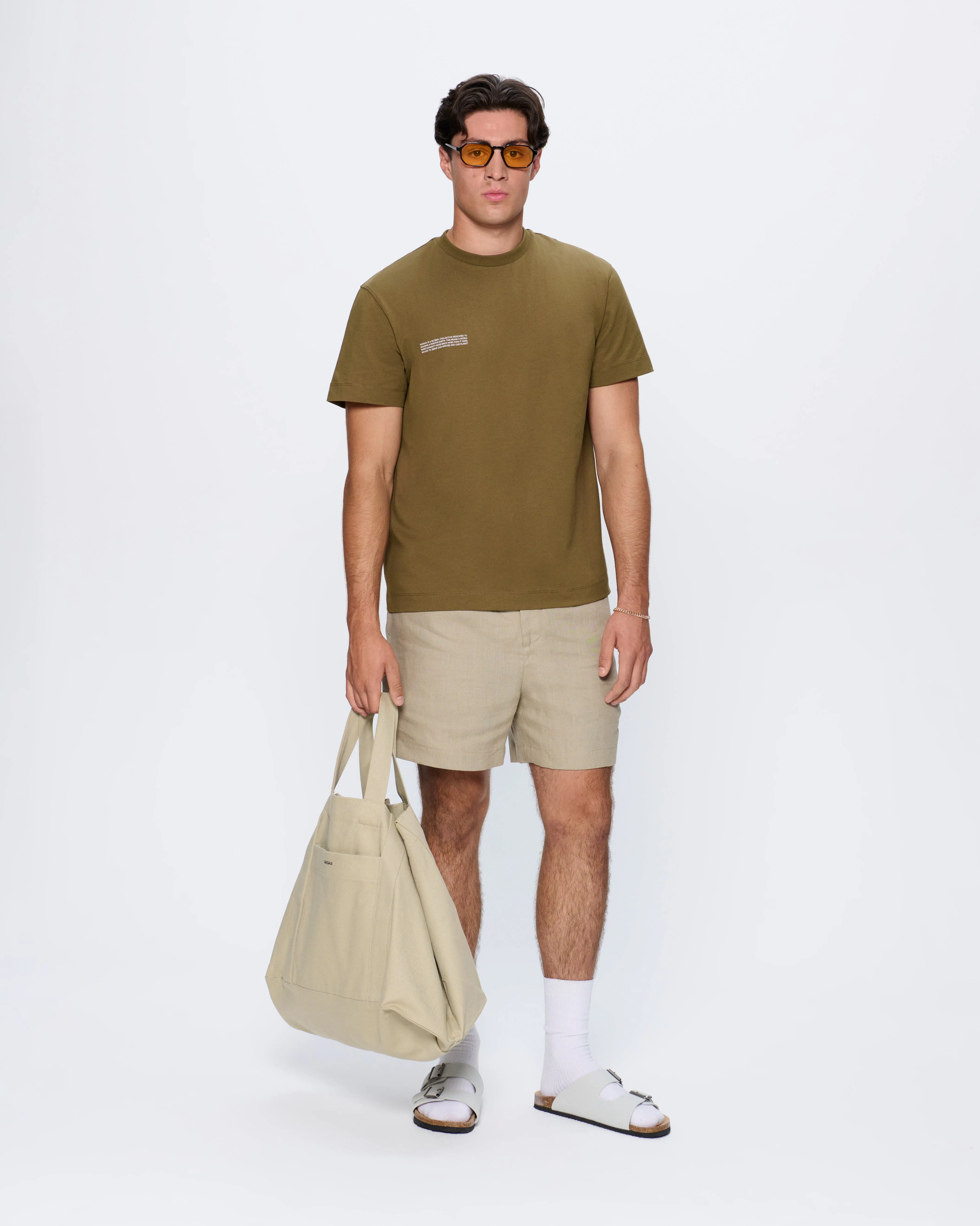 Mens 365 Midweight T-shirt—Soil Brown sold by Pangaia product image thumbnail 3