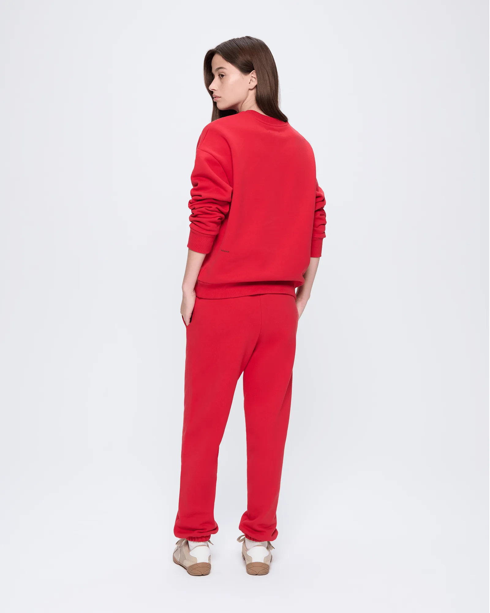 Womens 365 Heavyweight Track Pants—Goji Red sold by Pangaia product image thumbnail 5