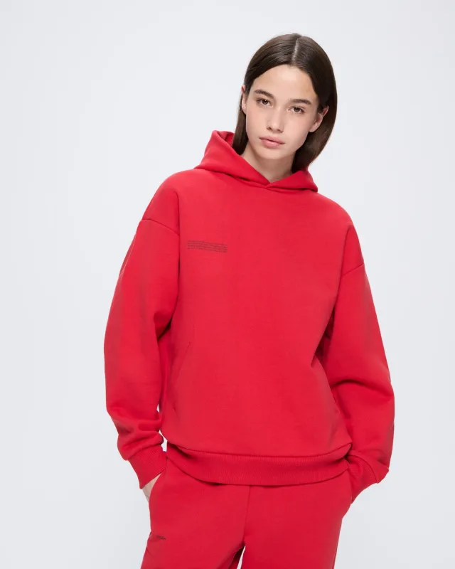 Womens 365 Heavyweight Hoodie—Goji Red sold by Pangaia