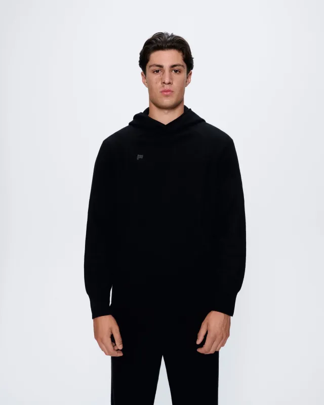 Mens Recycled Cashmere Hoodie—black sold by Pangaia