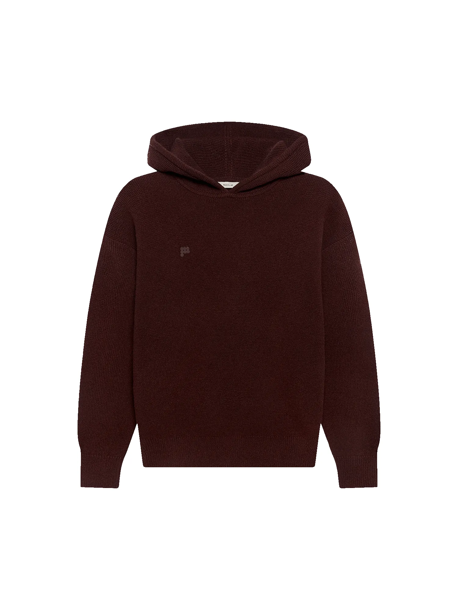 Womens Recycled Cashmere Hoodie—Dark Burgundy sold by Pangaia product image thumbnail 2