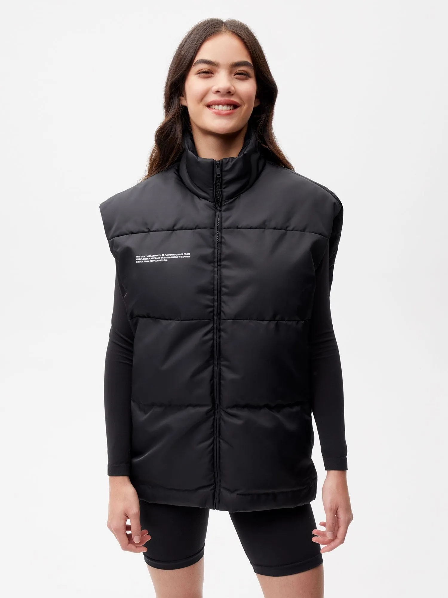 Womens FLWRDWN™ Gilet—black sold by Pangaia product image thumbnail 2