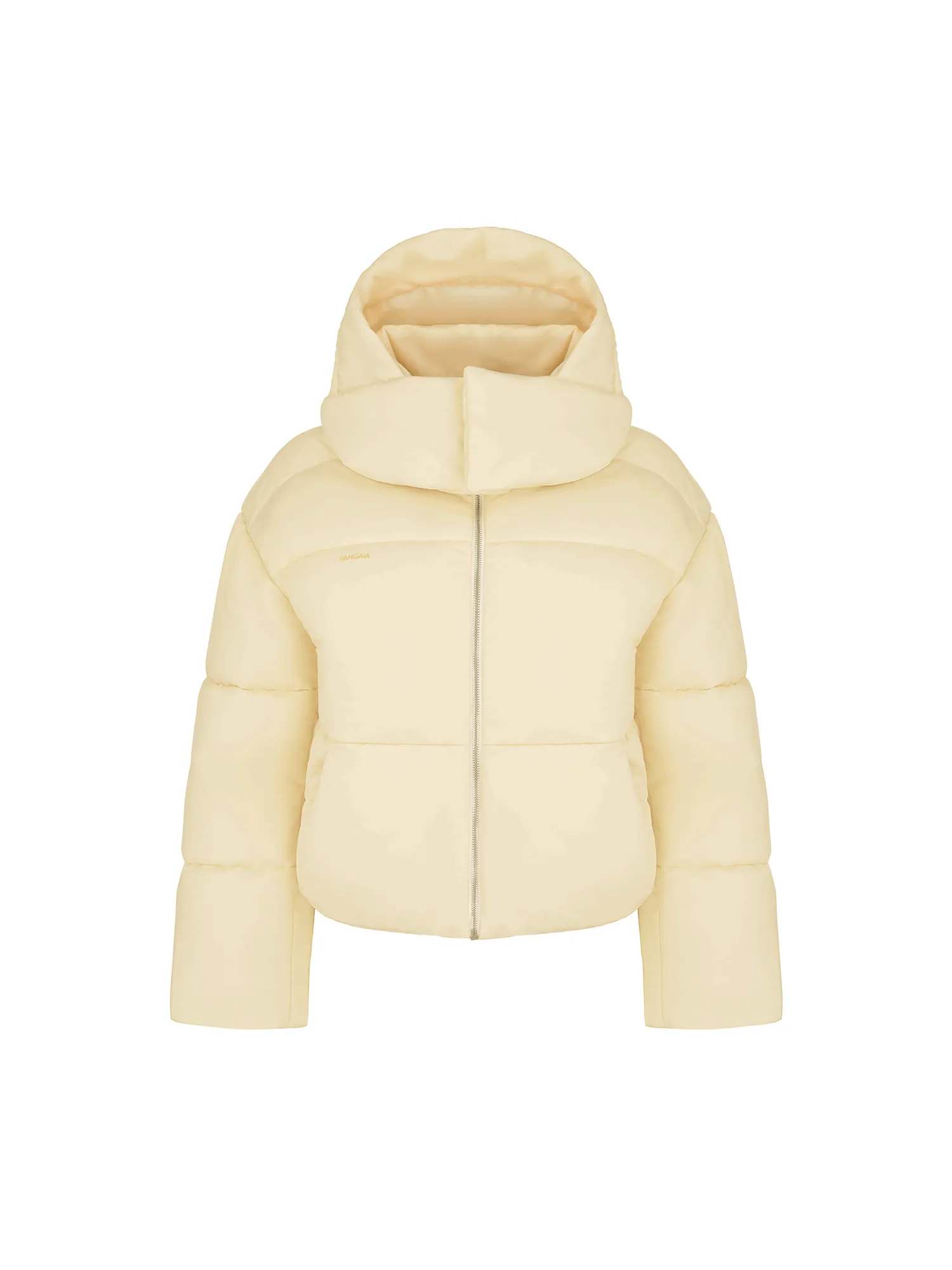 Womens Flower-Warmth Recycled Nylon Cropped Puffer—rind yellow sold by Pangaia