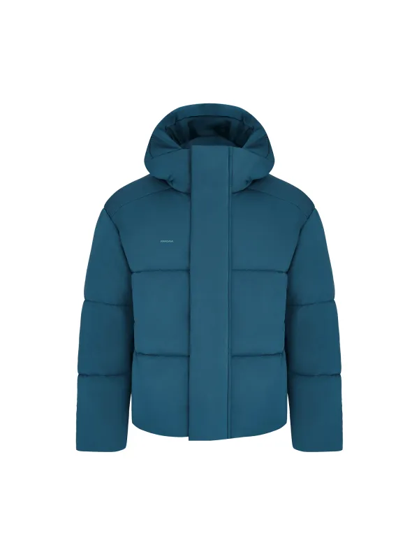 Archive Men’s Flower-Warmth Recycled Nylon Puffer—storm blue sold by Pangaia