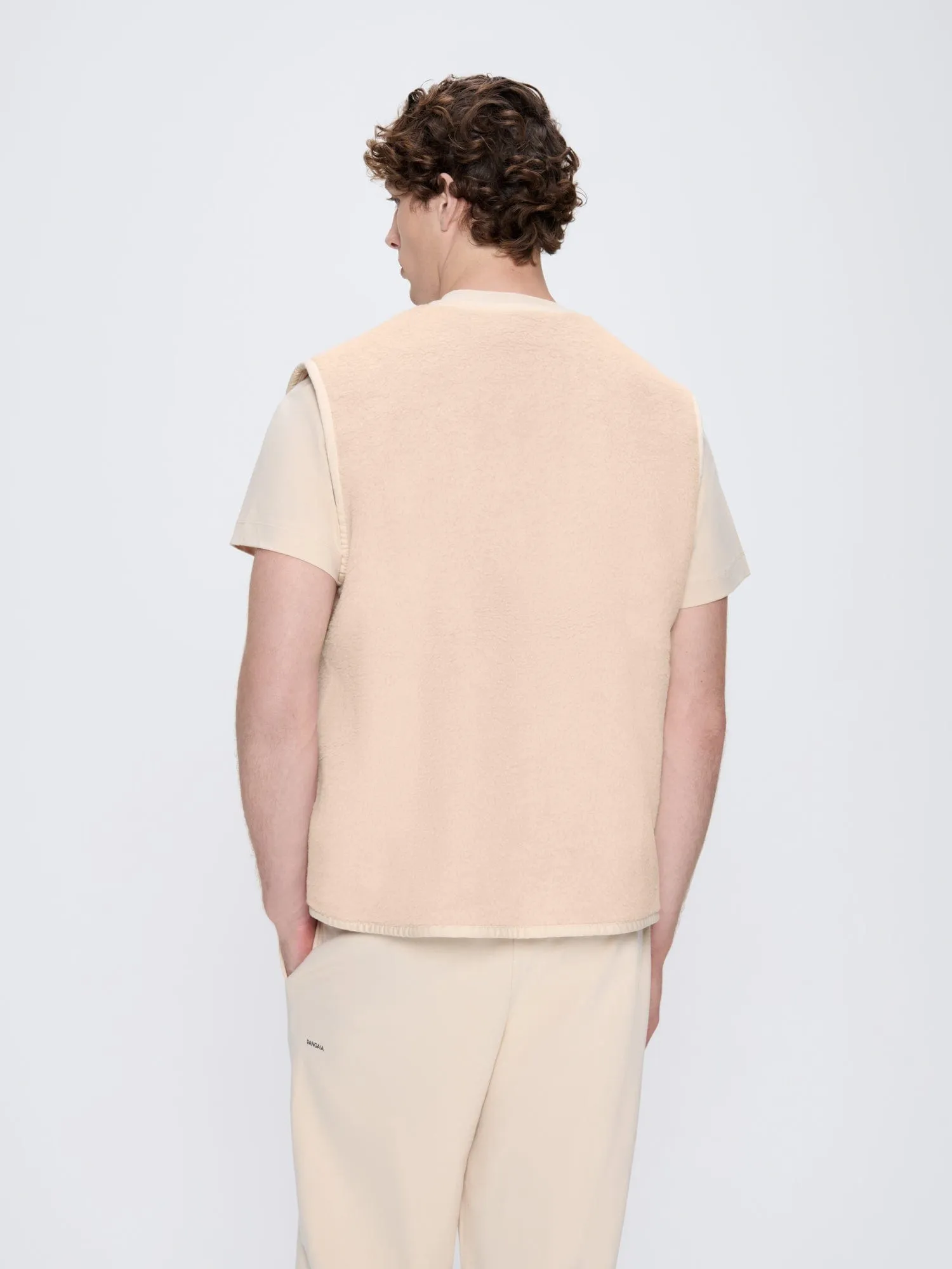 Mens Recycled Wool Fleece Gilet—sand sold by Pangaia product image thumbnail 5