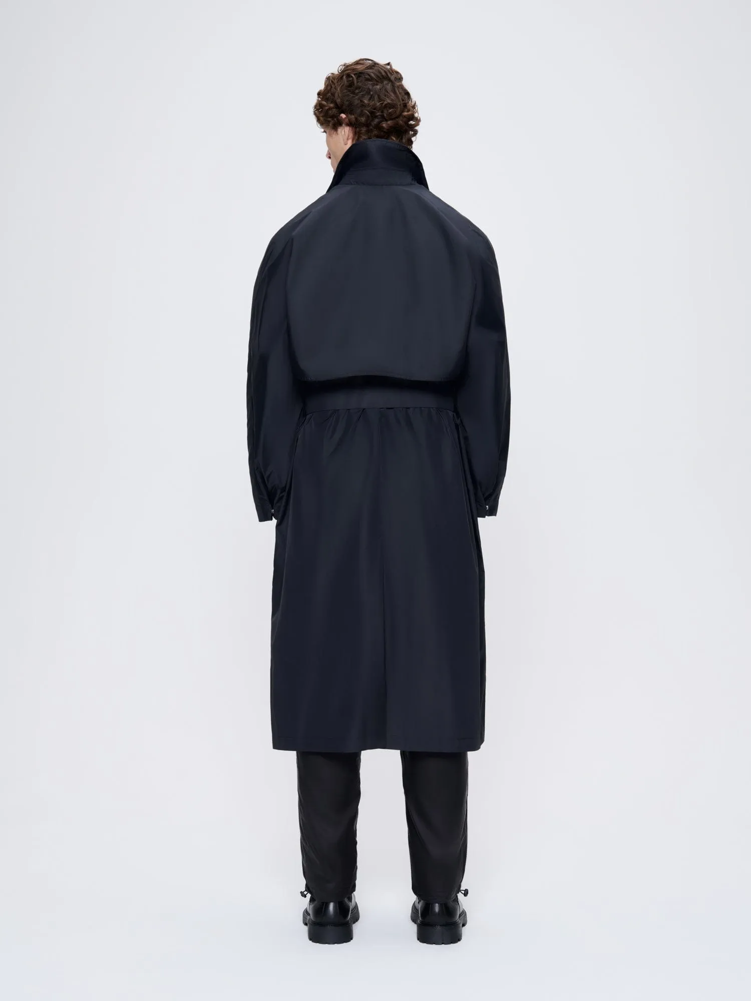 Archive Mens Recycled Nylon Trench Coat—black sold by Pangaia product image thumbnail 5