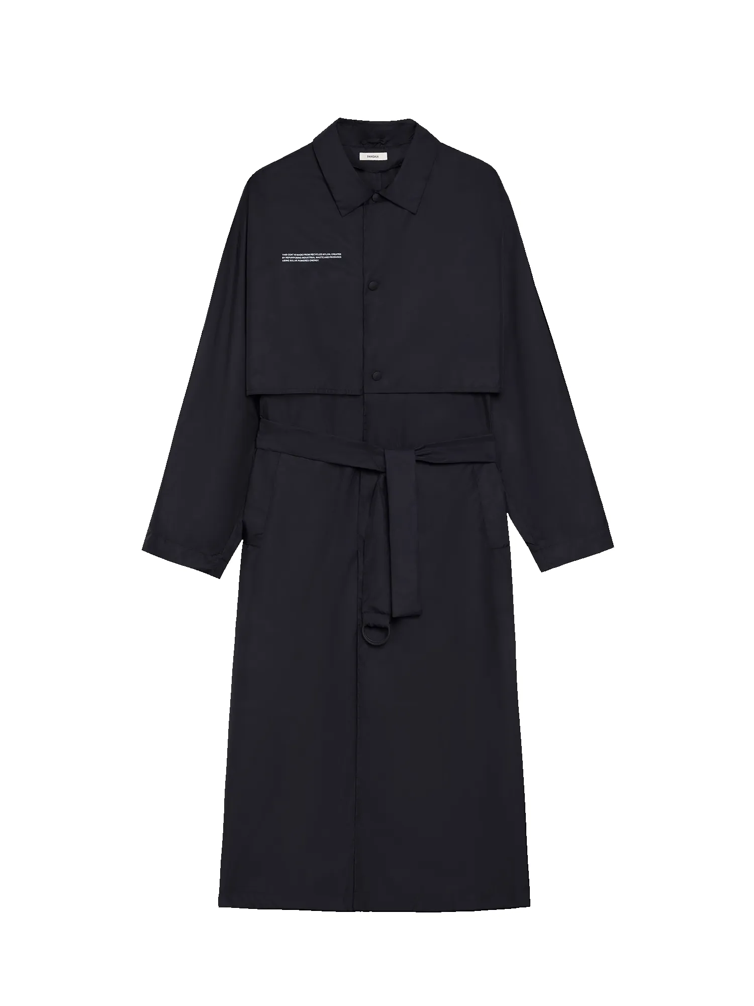 Archive Mens Recycled Nylon Trench Coat—black sold by Pangaia product image thumbnail 2