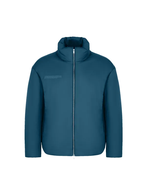 Archive Mens Flower-Warmth Puffer Jacket—Storm Blue sold by Pangaia