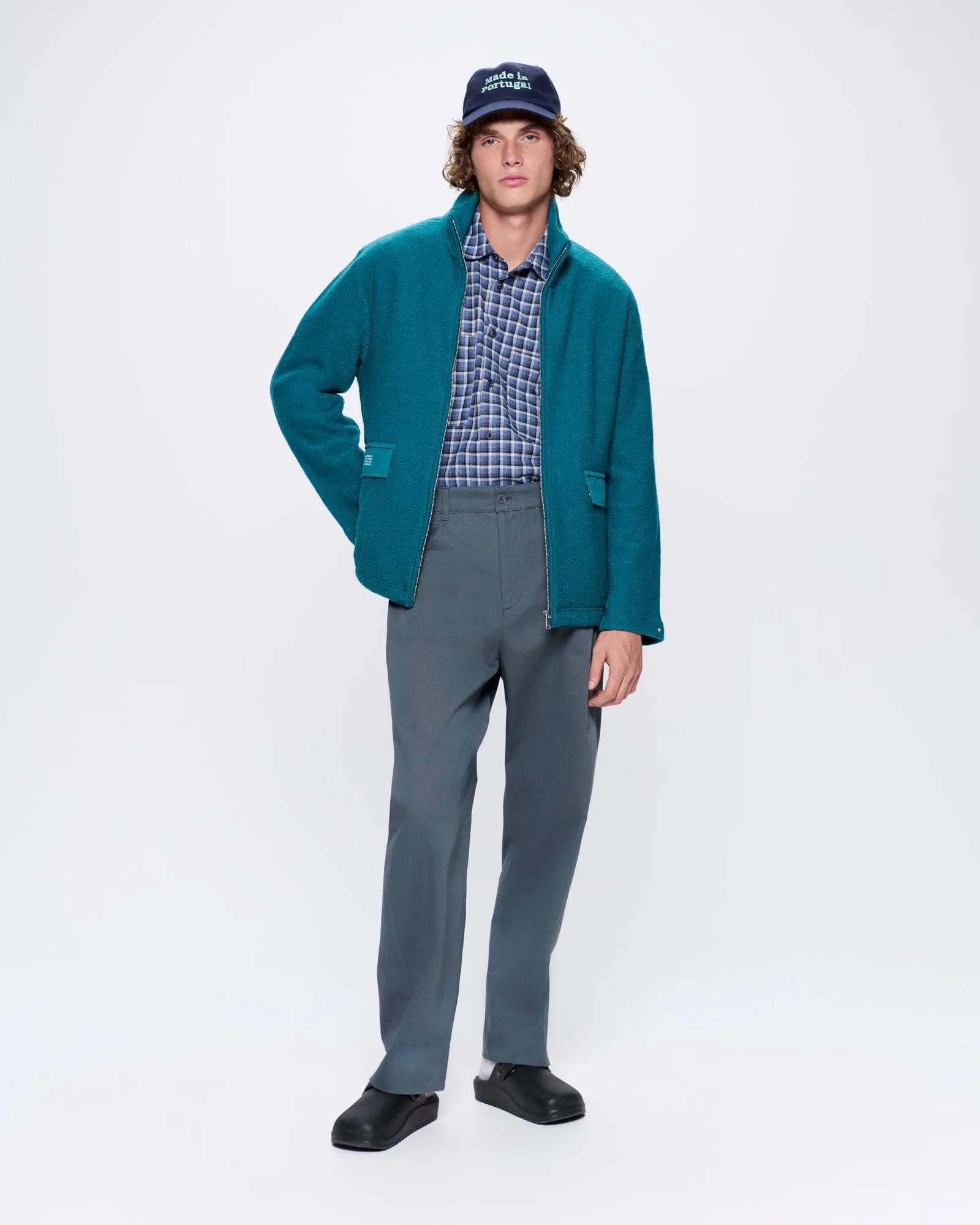 Archive Mens DNA Utility Wool Jacket—scarab teal sold by Pangaia product image thumbnail 3