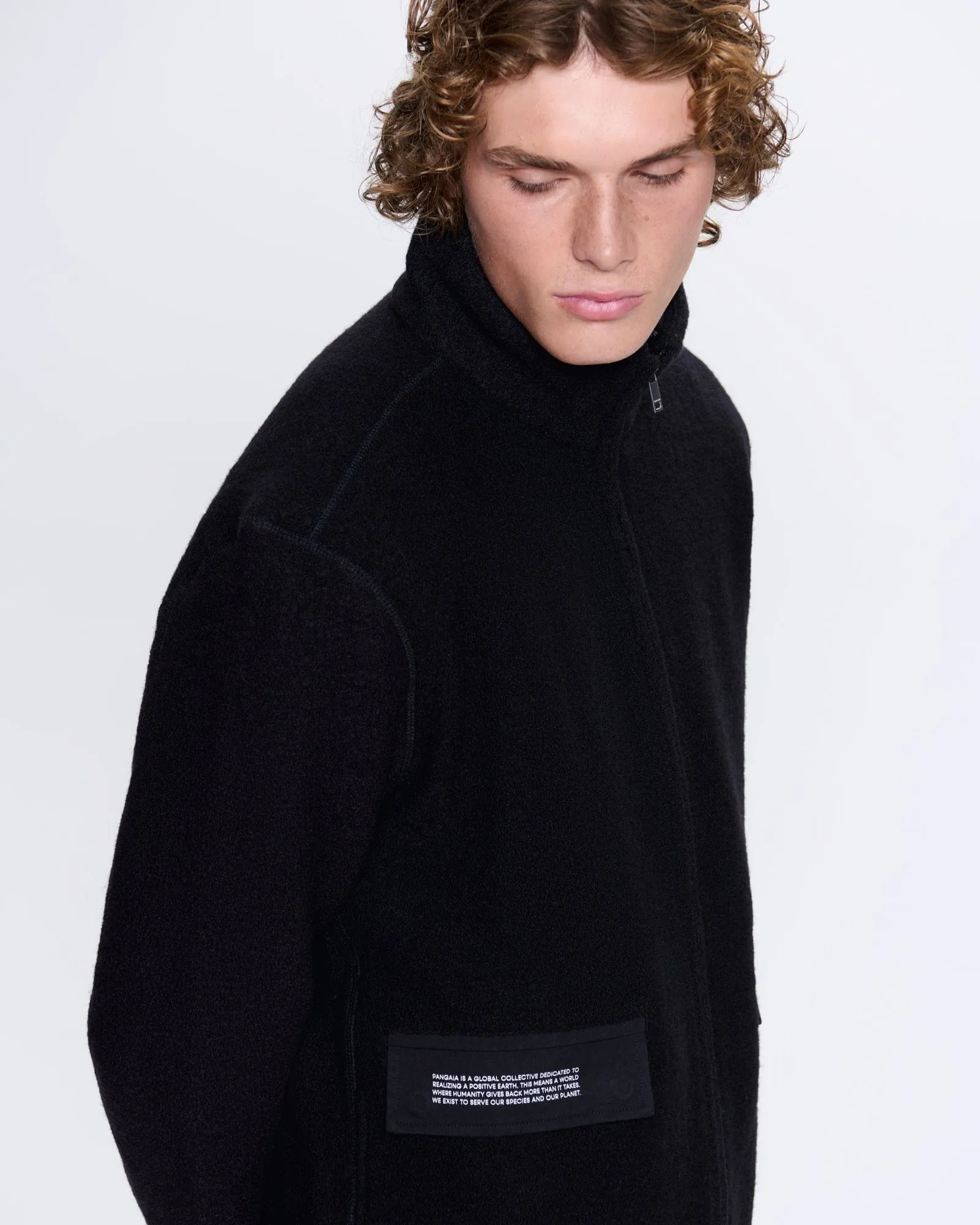 Mens DNA Utility Wool Jacket—black sold by Pangaia product image thumbnail 4