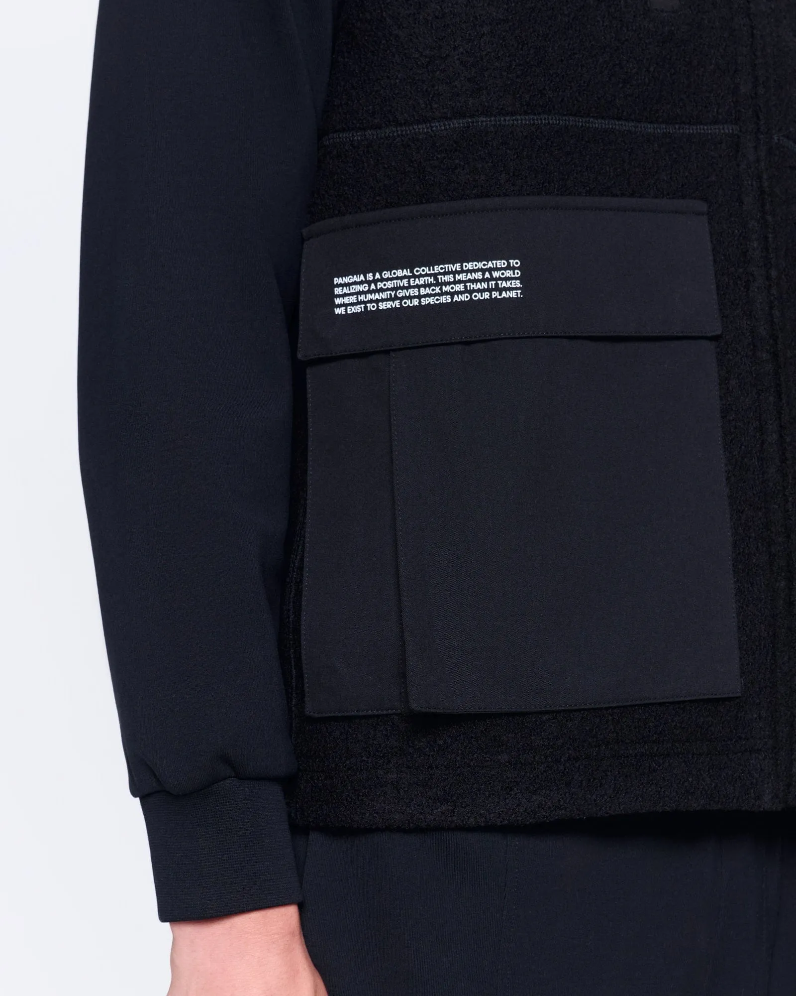 Mens DNA Utility Wool Gilet—black sold by Pangaia product image thumbnail 4