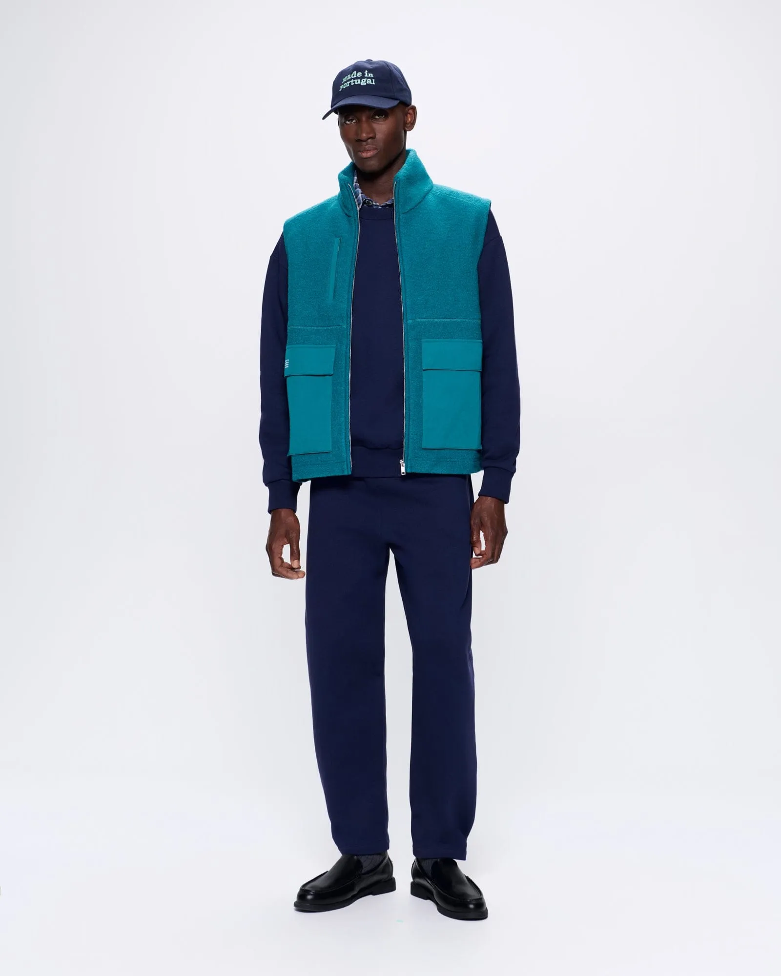 Mens DNA Utility Wool Gilet—scarab teal sold by Pangaia product image thumbnail 3