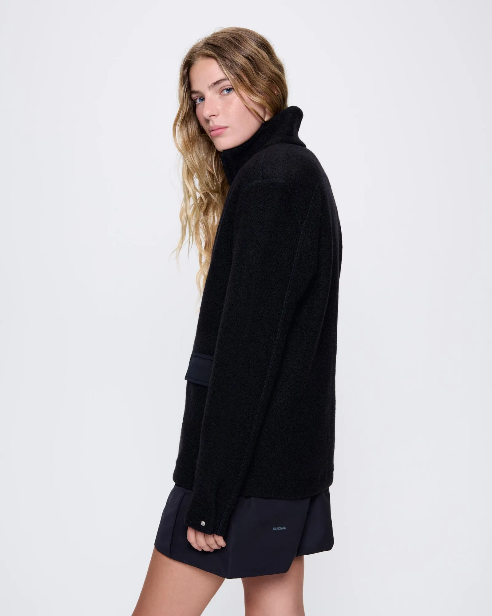 Womens DNA Utility Wool Jacket—black sold by Pangaia product image thumbnail 4