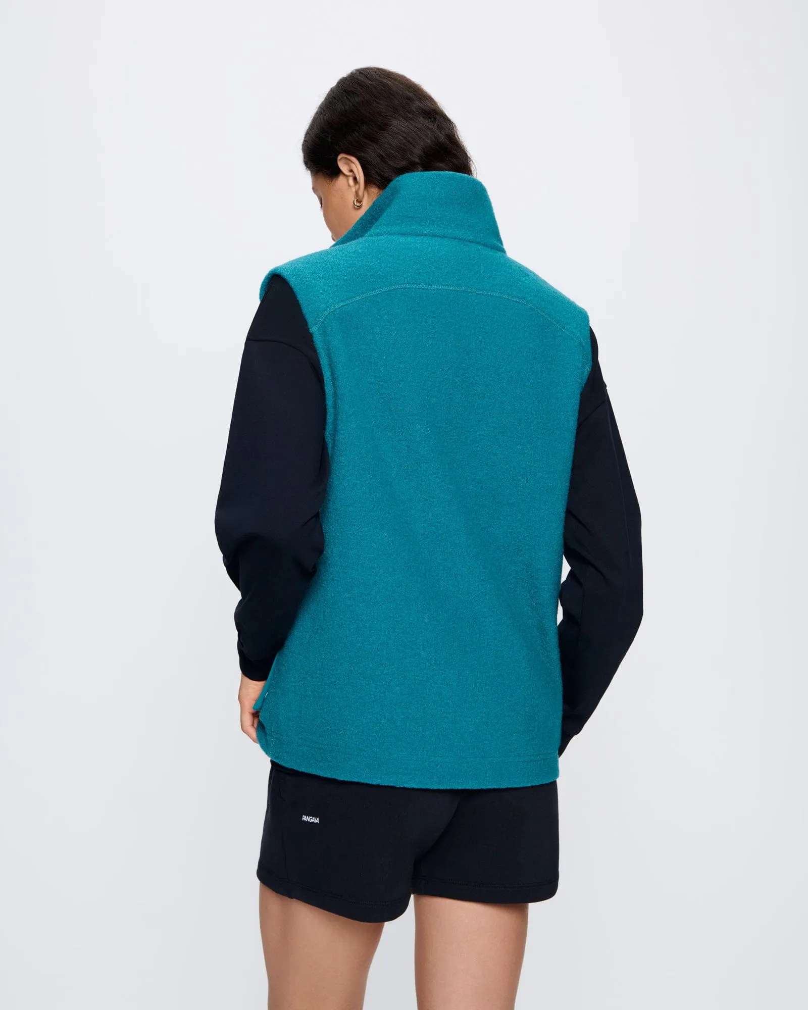 Womens DNA Utility Wool Gilet—scarab teal sold by Pangaia product image thumbnail 3