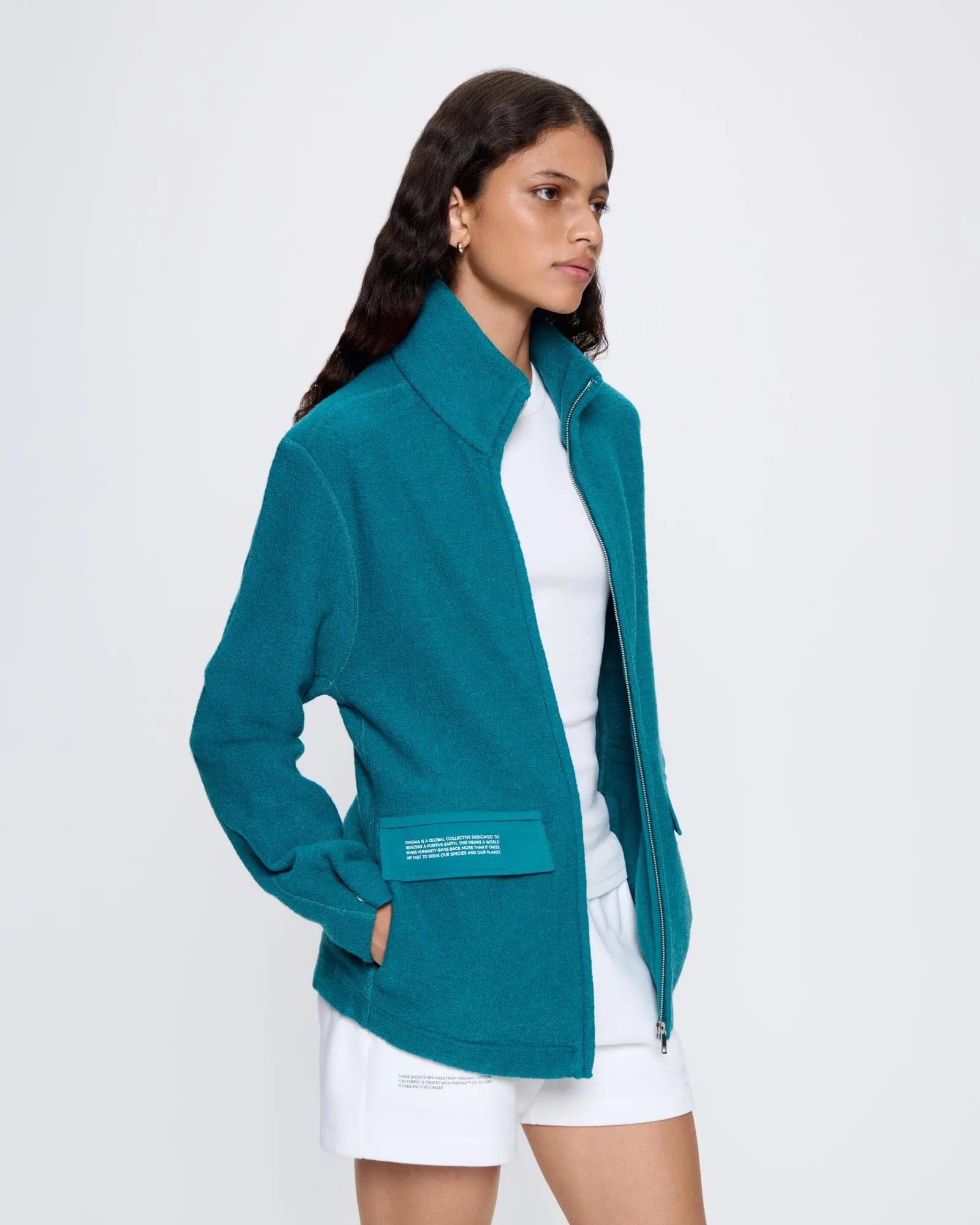 Womens DNA Utility Wool Jacket—scarab teal sold by Pangaia product image thumbnail 4