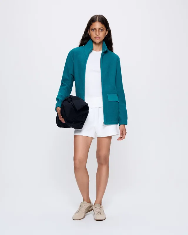 Womens DNA Utility Wool Jacket—scarab teal sold by Pangaia