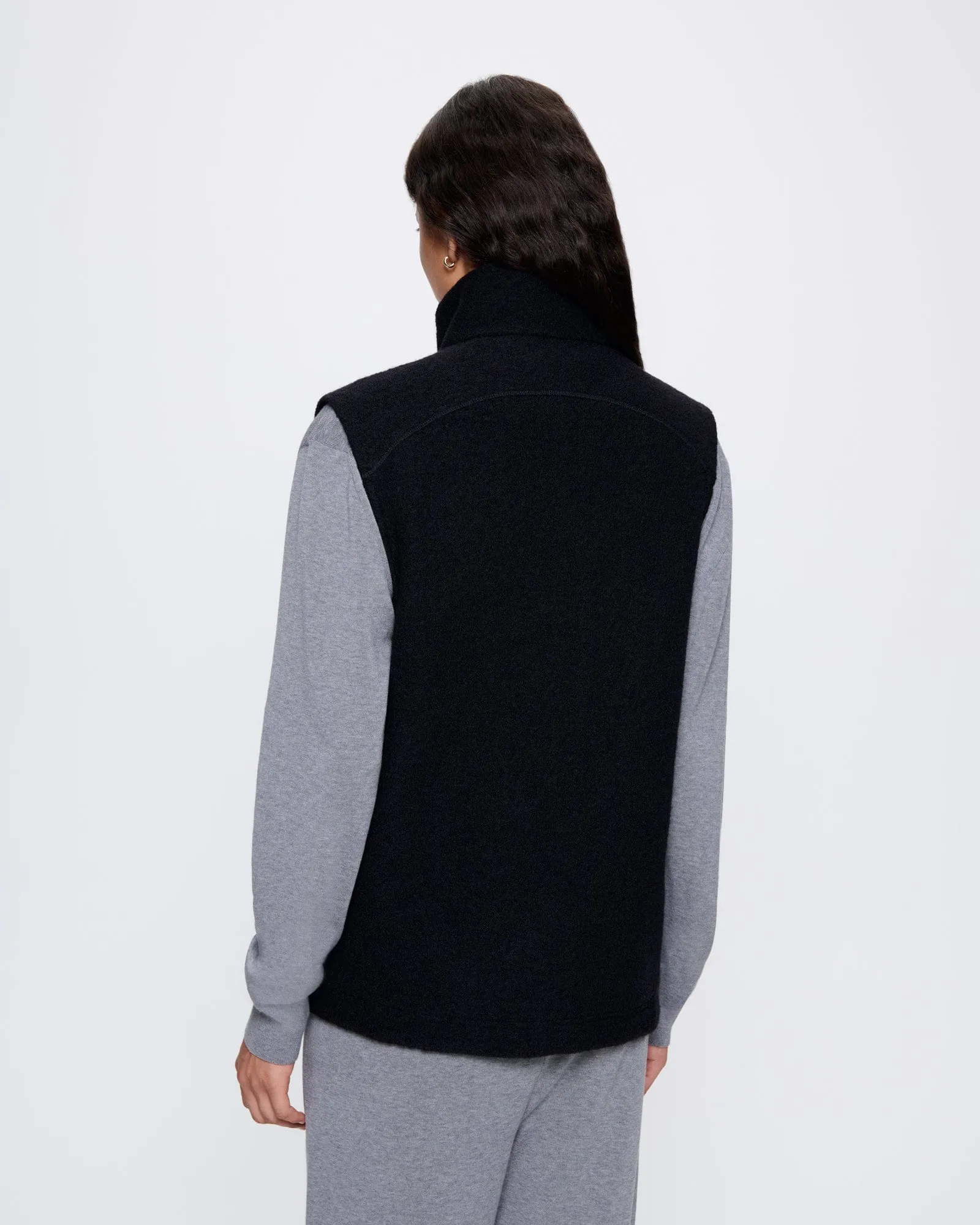 Womens DNA Utility Wool Gilet—black sold by Pangaia product image thumbnail 5