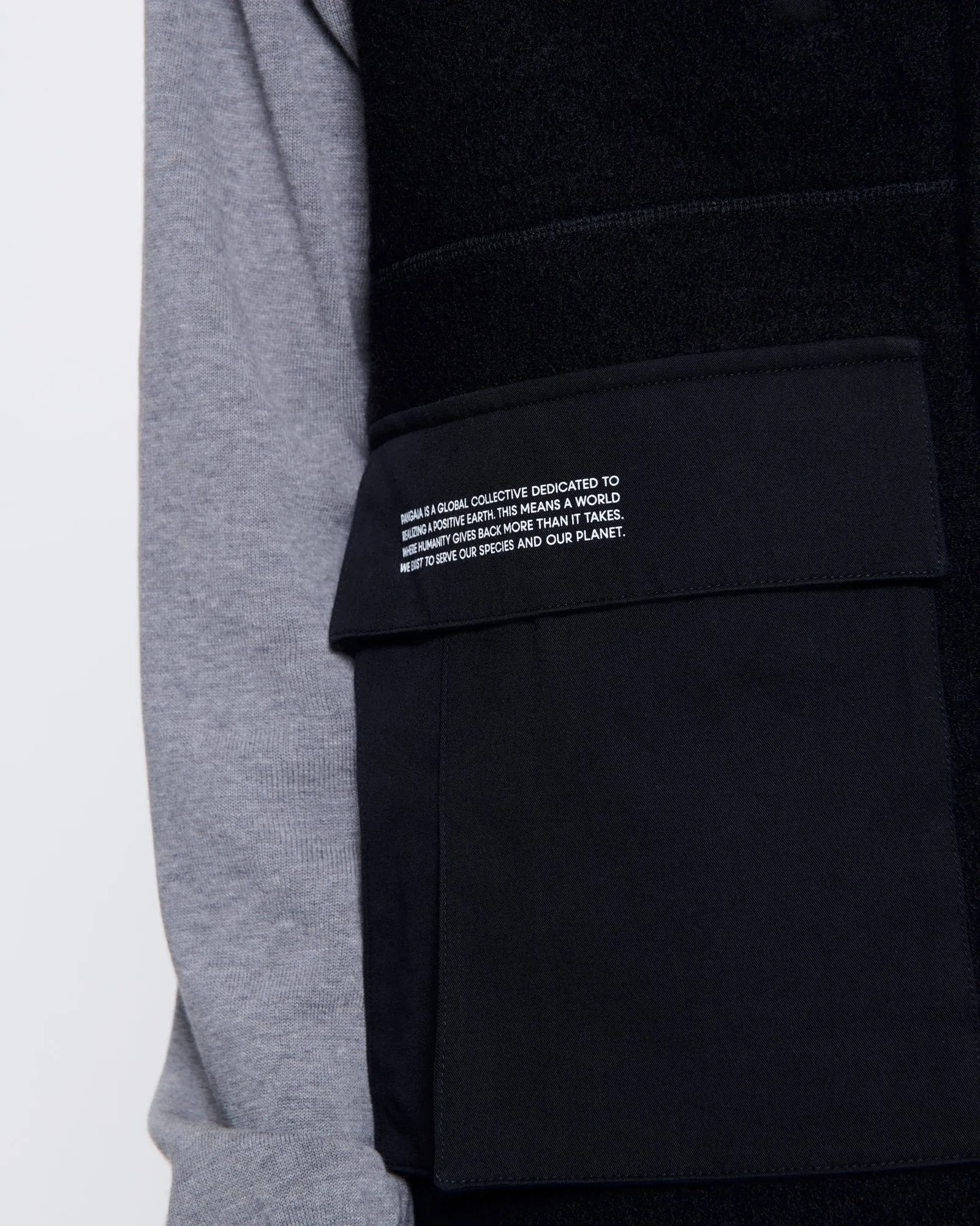 Womens DNA Utility Wool Gilet—black sold by Pangaia product image thumbnail 4