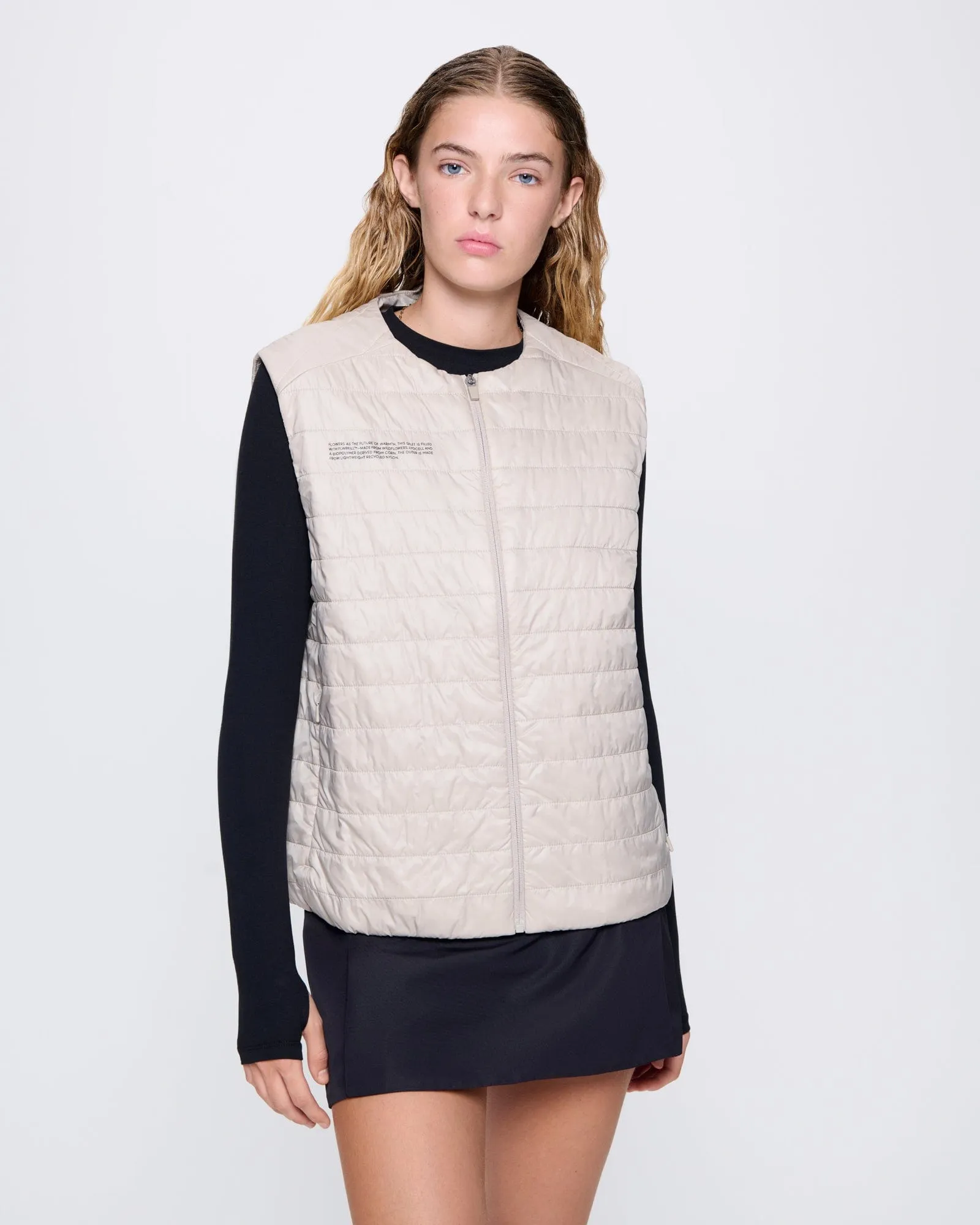Archive Womens Flower-Warmth Lite Gilet—Wheat Beige sold by Pangaia product image thumbnail 3