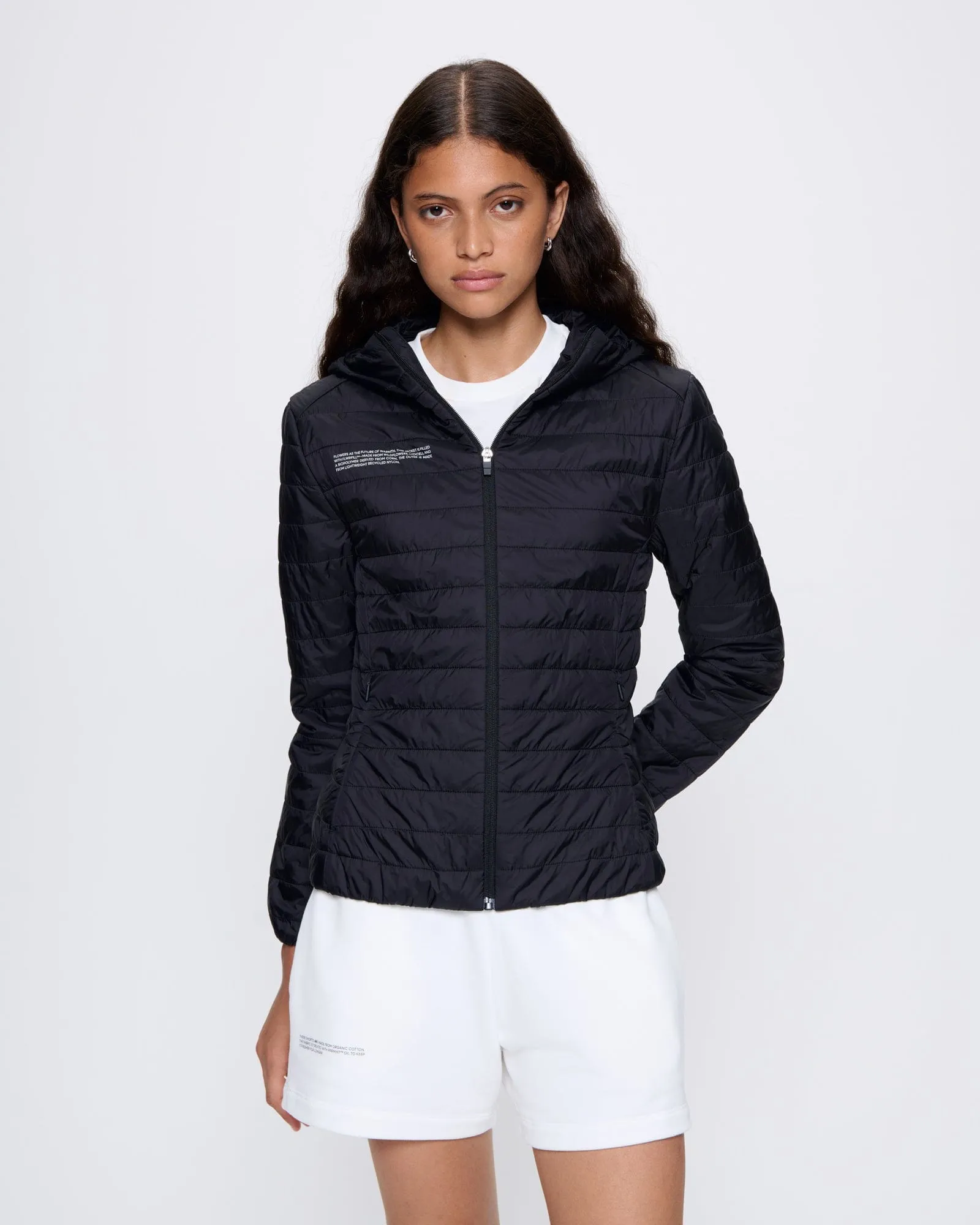 Womens Flower-Warmth Lite Jacket—Black sold by Pangaia product image thumbnail 3