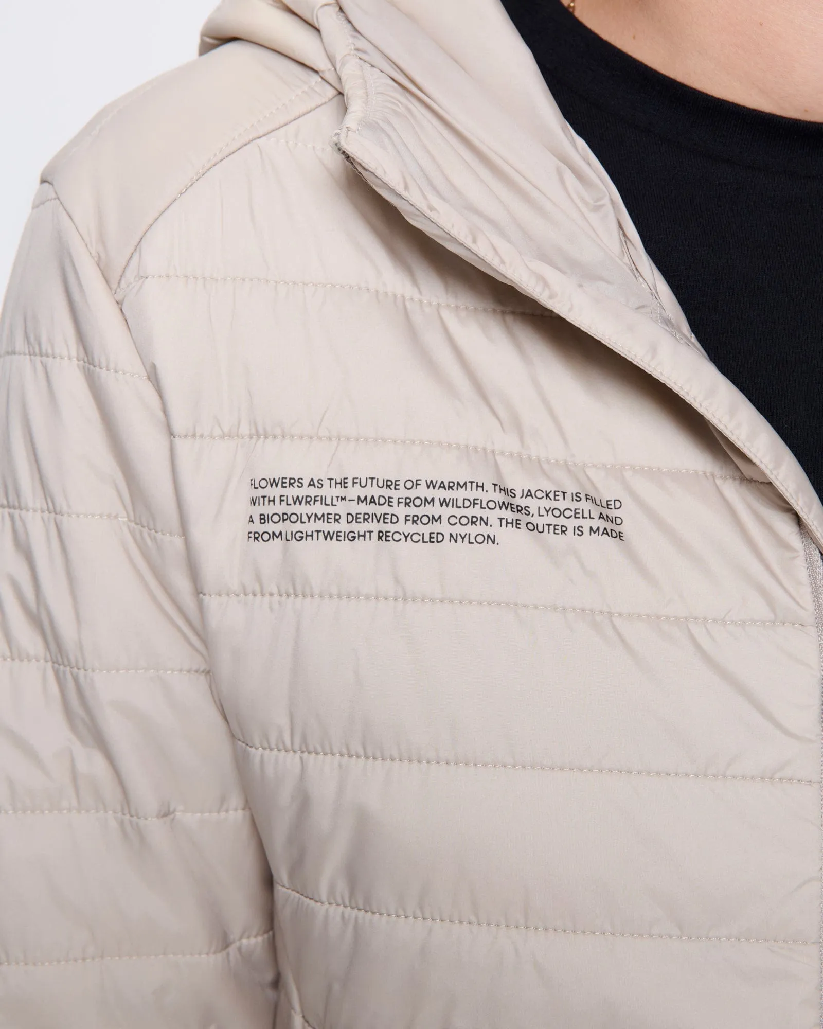 Womens Flower-Warmth Lite Jacket—Wheat Beige sold by Pangaia product image thumbnail 5