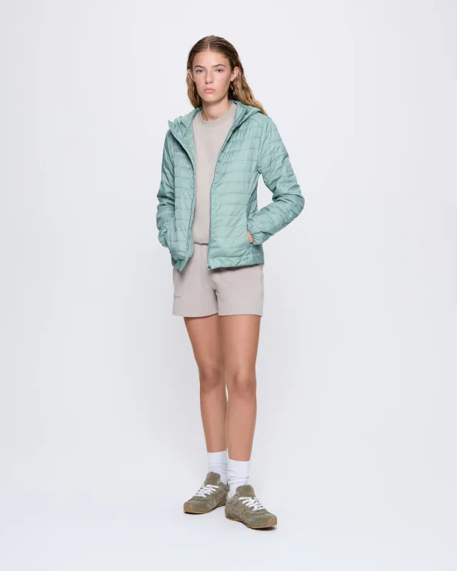 Womens Flower-Warmth Lite Jacket—Sage Green sold by Pangaia