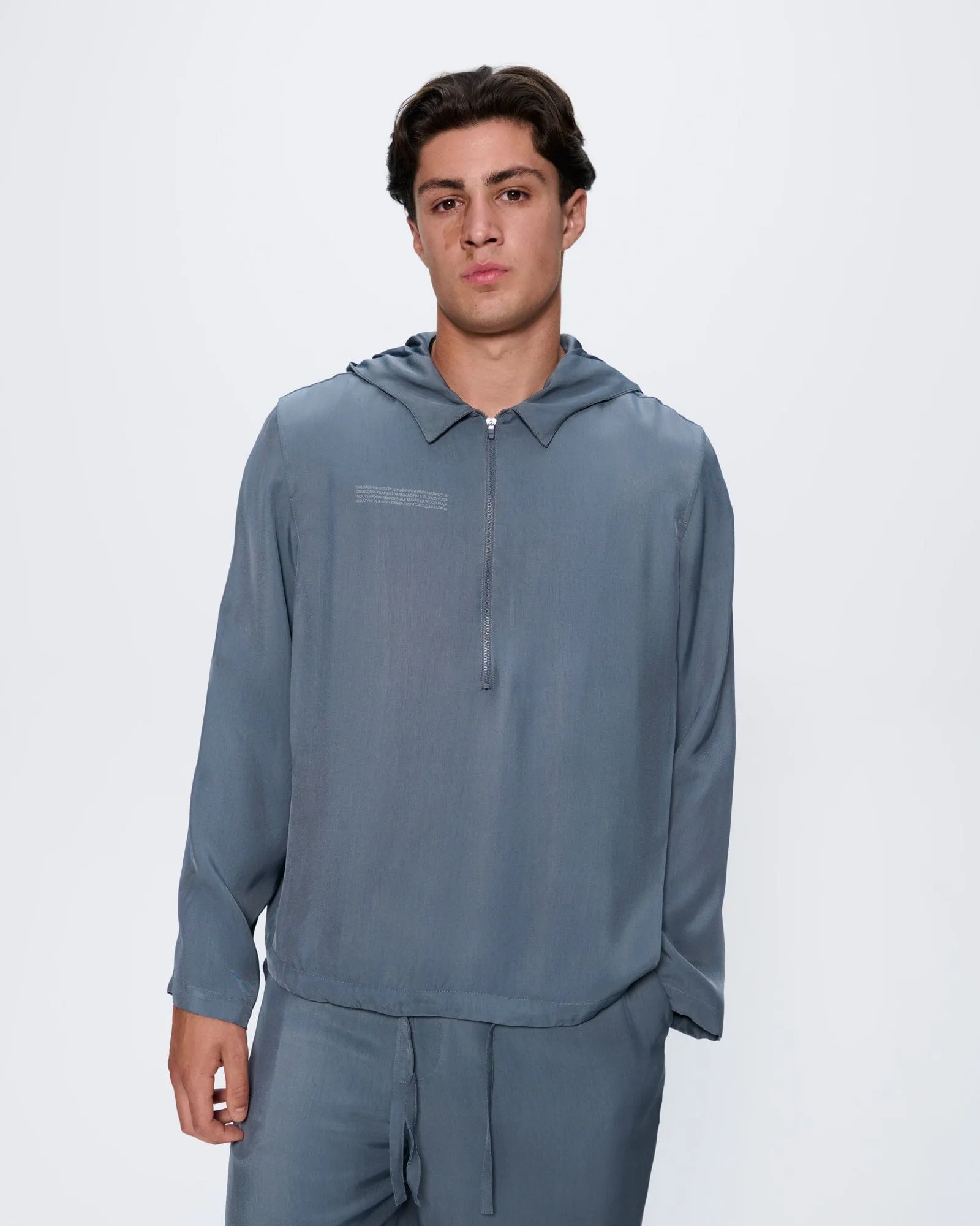 Archive Mens AeoniQ™ Half-Zip Overtop— Volcanic Gray sold by Pangaia