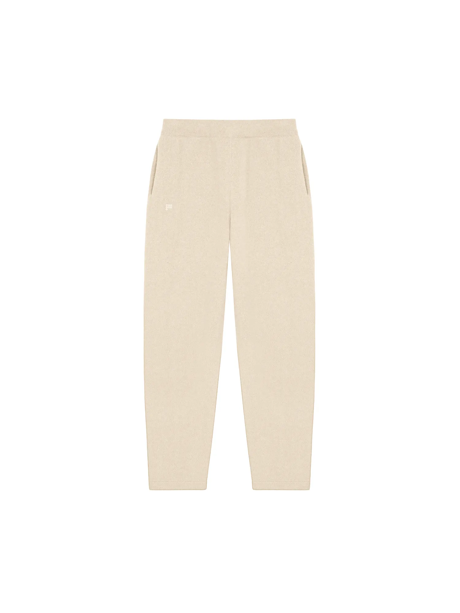 Womens Recycled Cashmere Tapered Track Pants—ecru ivory sold by Pangaia product image thumbnail 2