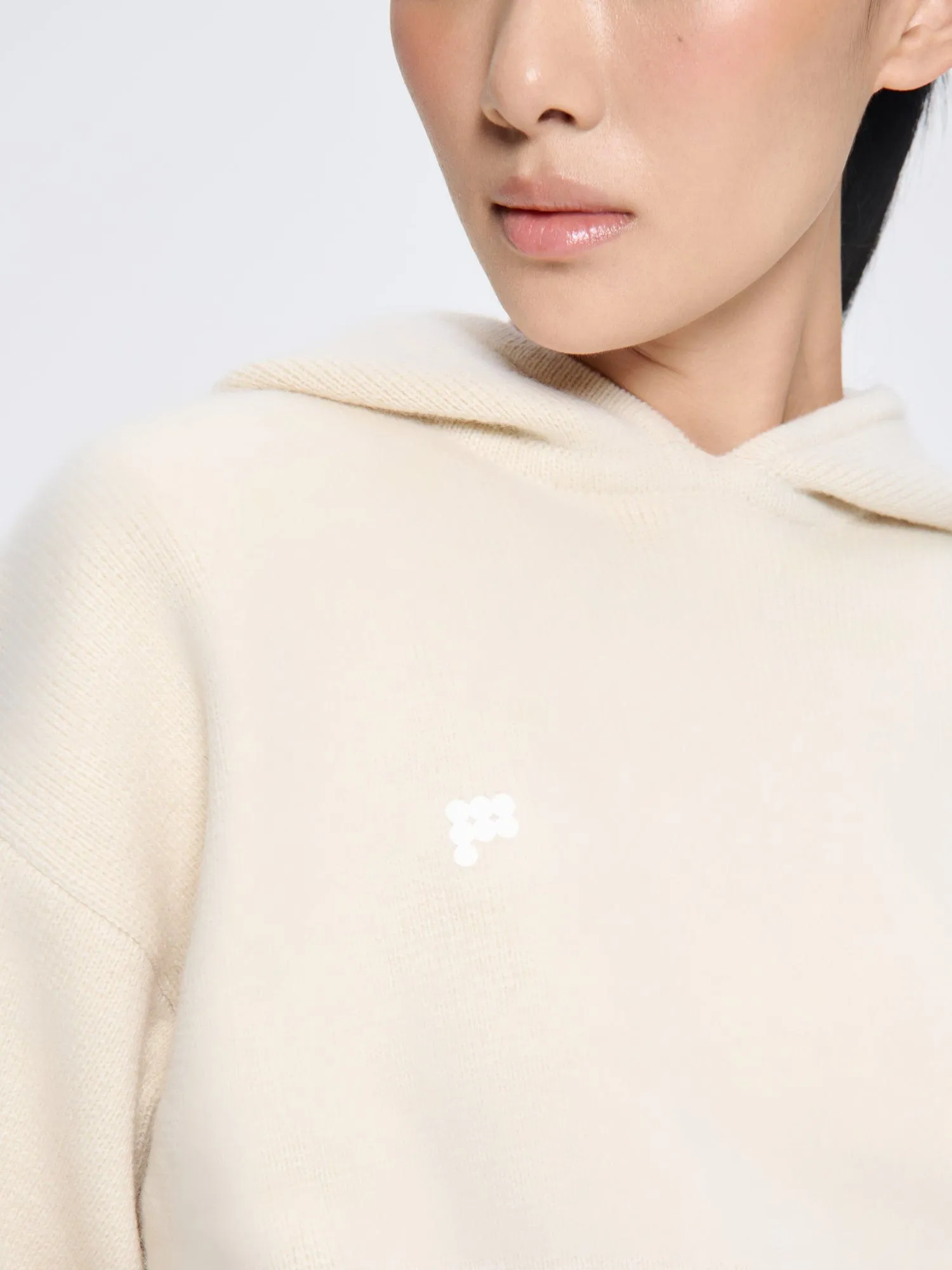 Womens Recycled Cashmere Hoodie—ecru ivory sold by Pangaia product image thumbnail 4