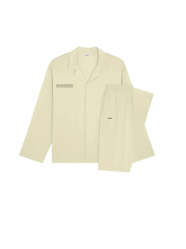 Womens 365 Lightweight Long Pyjama Set —maitake beige sold by Pangaia