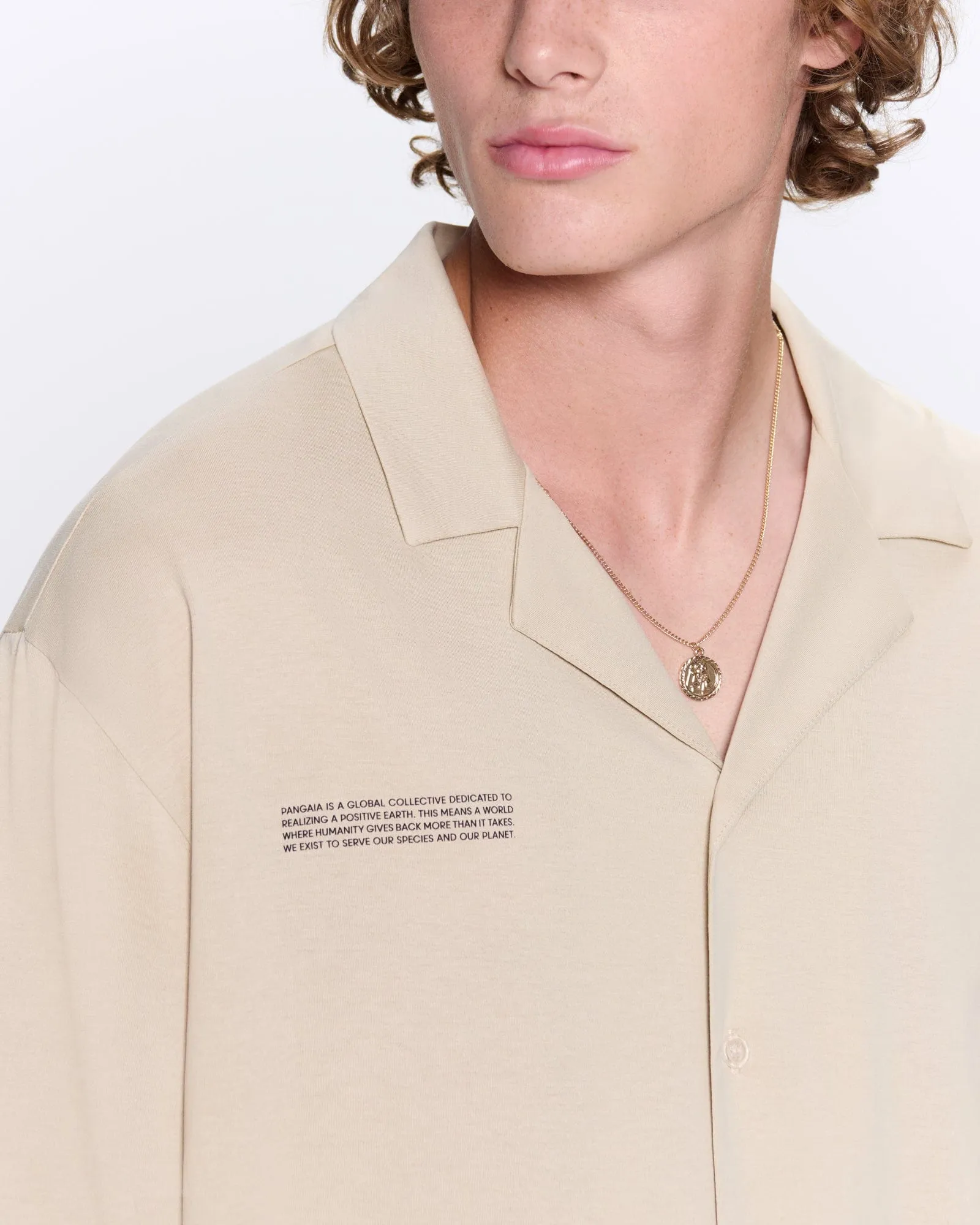 Mens 365 Lightweight Long Pyjama Set —maitake beige sold by Pangaia product image thumbnail 4