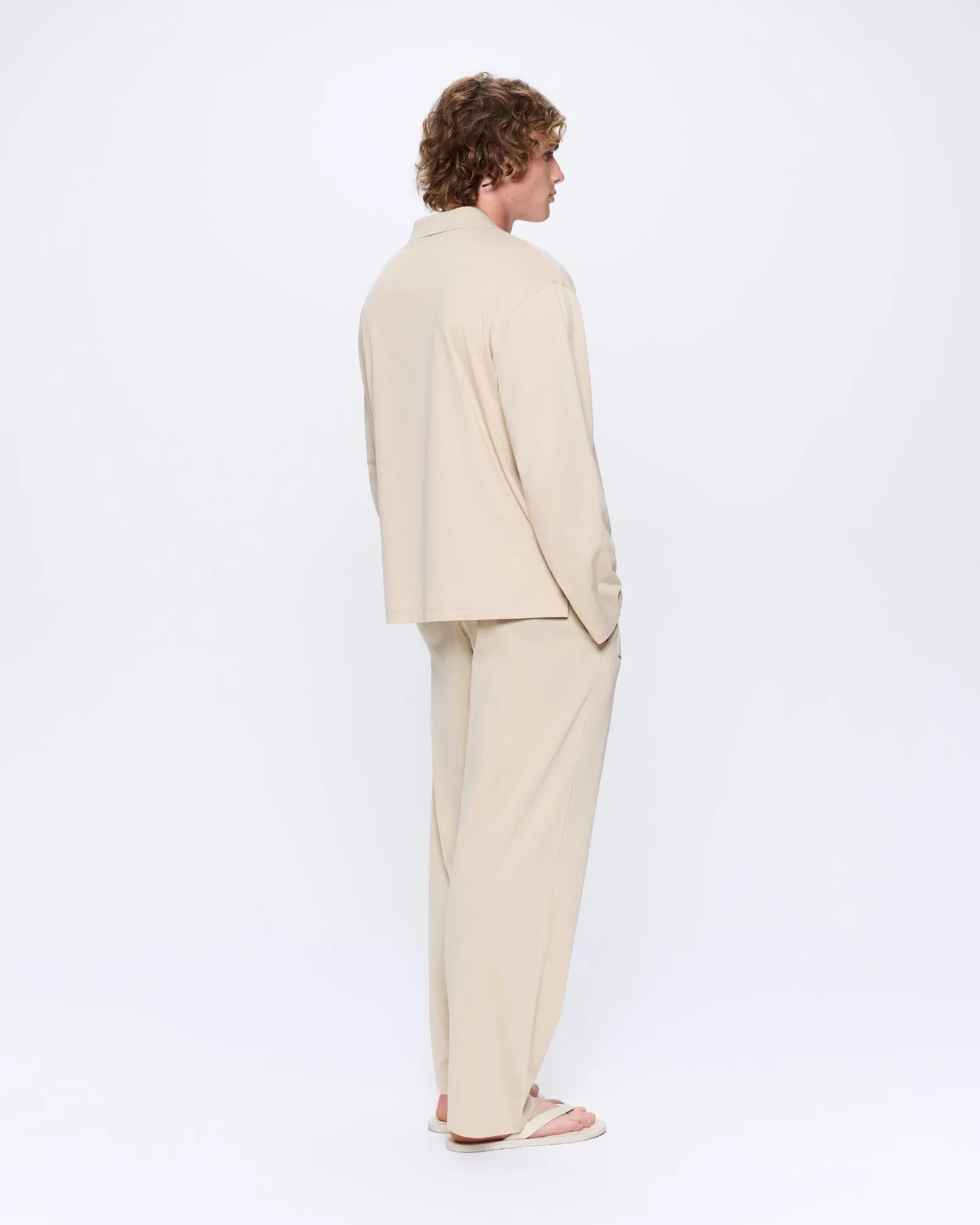 Mens 365 Lightweight Long Pyjama Set —maitake beige sold by Pangaia product image thumbnail 5