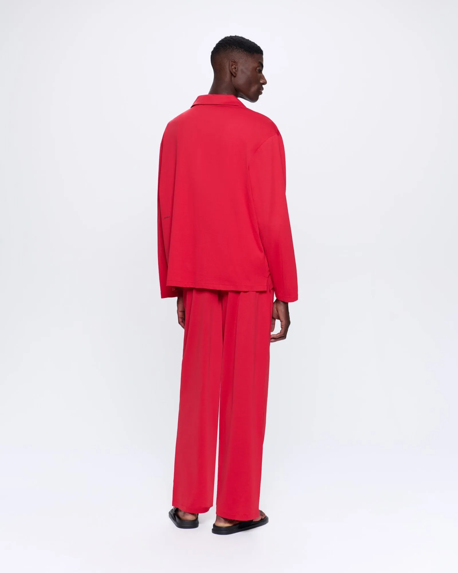 Archive Mens 365 Lightweight Long Pyjama Set —goji red sold by Pangaia product image thumbnail 5