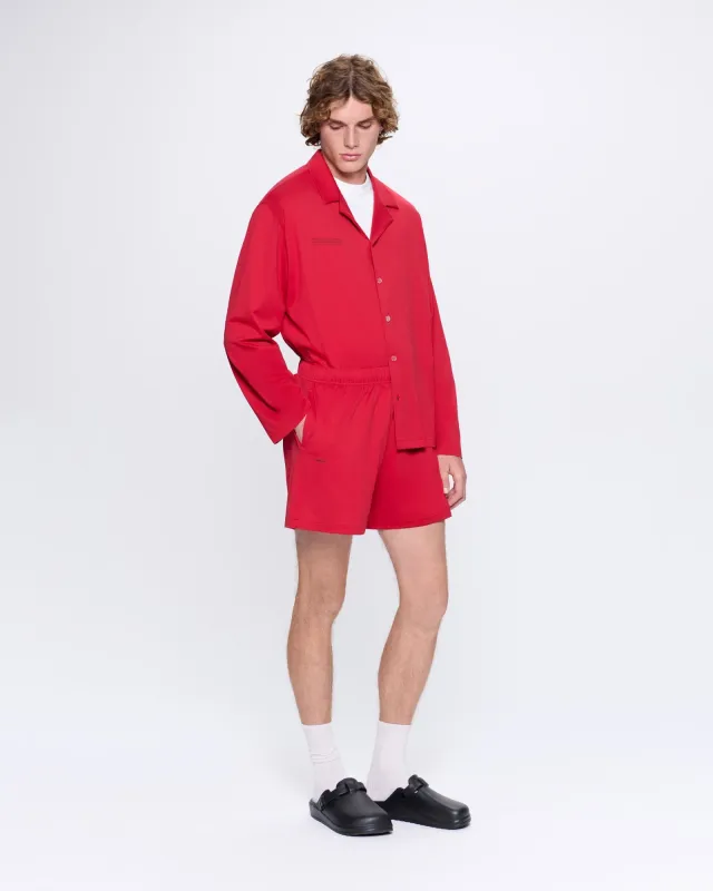 Mens 365 Lightweight Short Pyjama Shorts Set —goji red sold by Pangaia