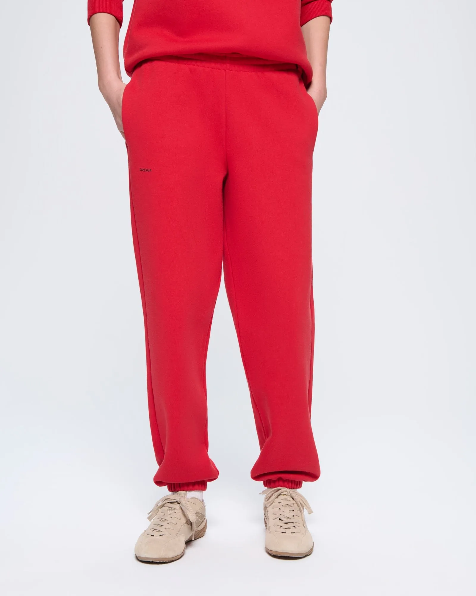Womens 365 Heavyweight Track Pants—Goji Red sold by Pangaia product image thumbnail 3